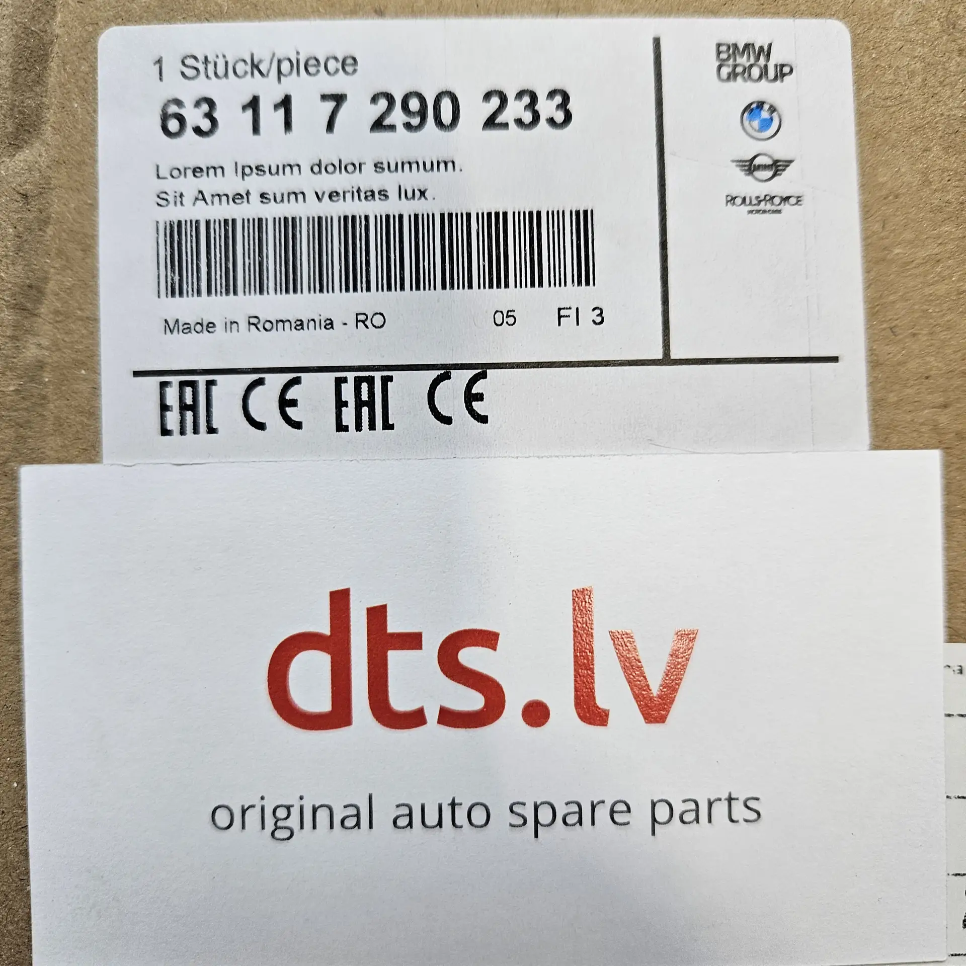 OEM BMW 63117290233 – Left front halogen headlight assembly