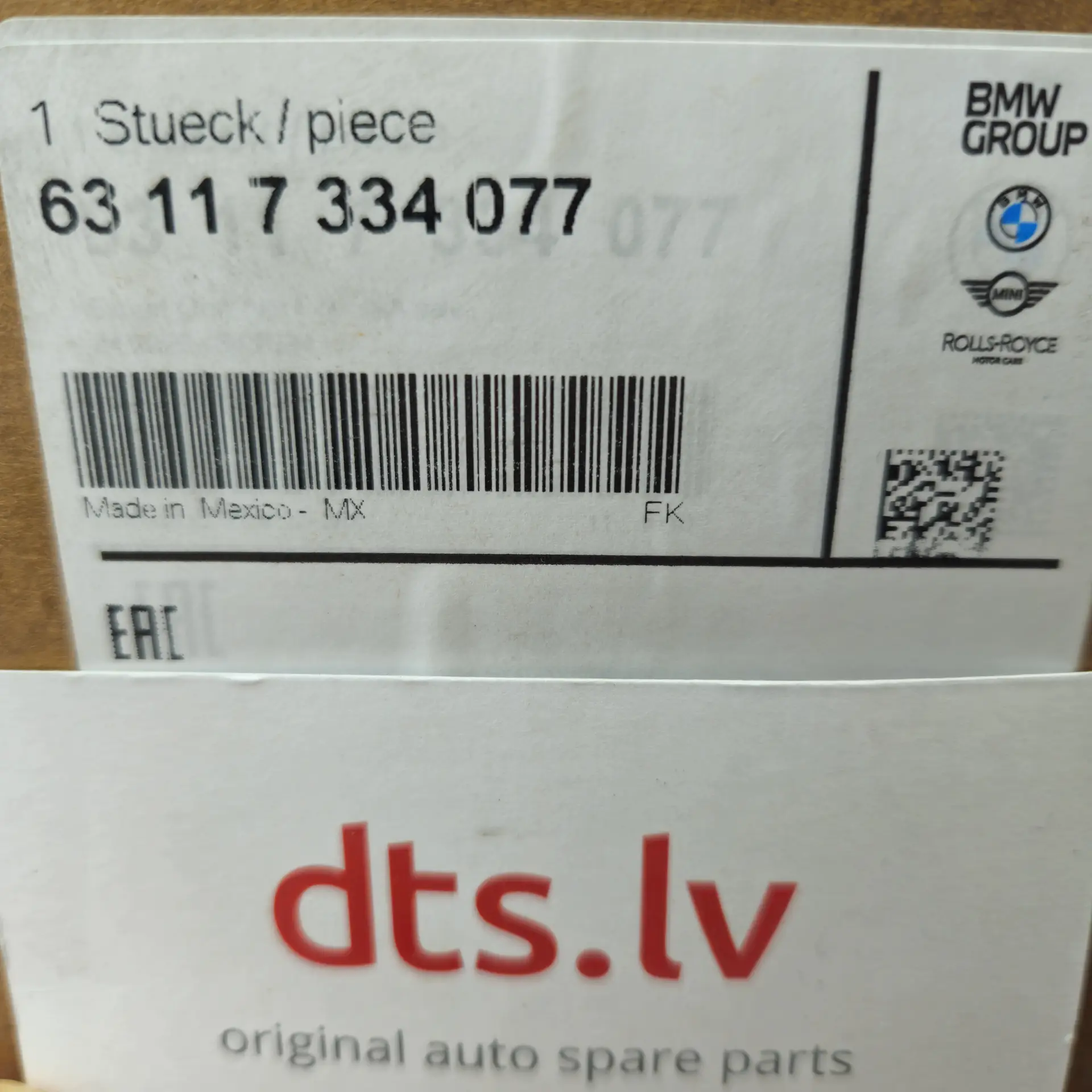 OEM BMW 63117334077 – Left halogen headlight assembly