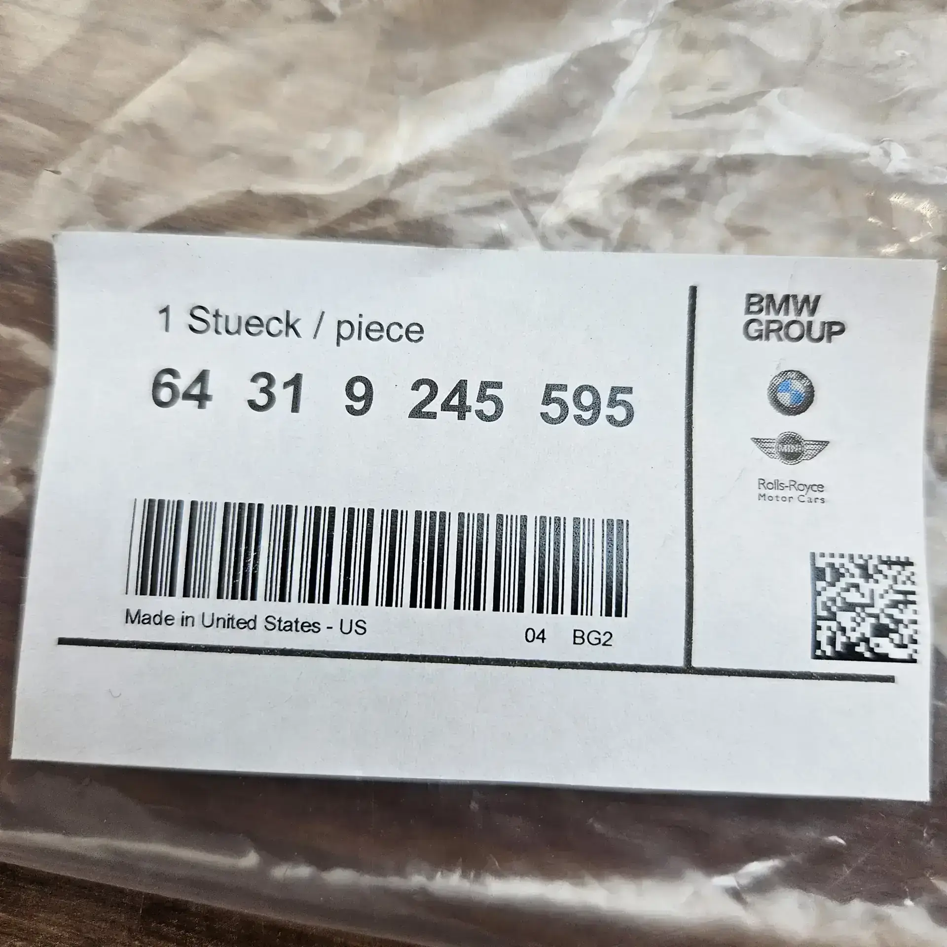 OEM BMW 64319245595 – Microfilter cover