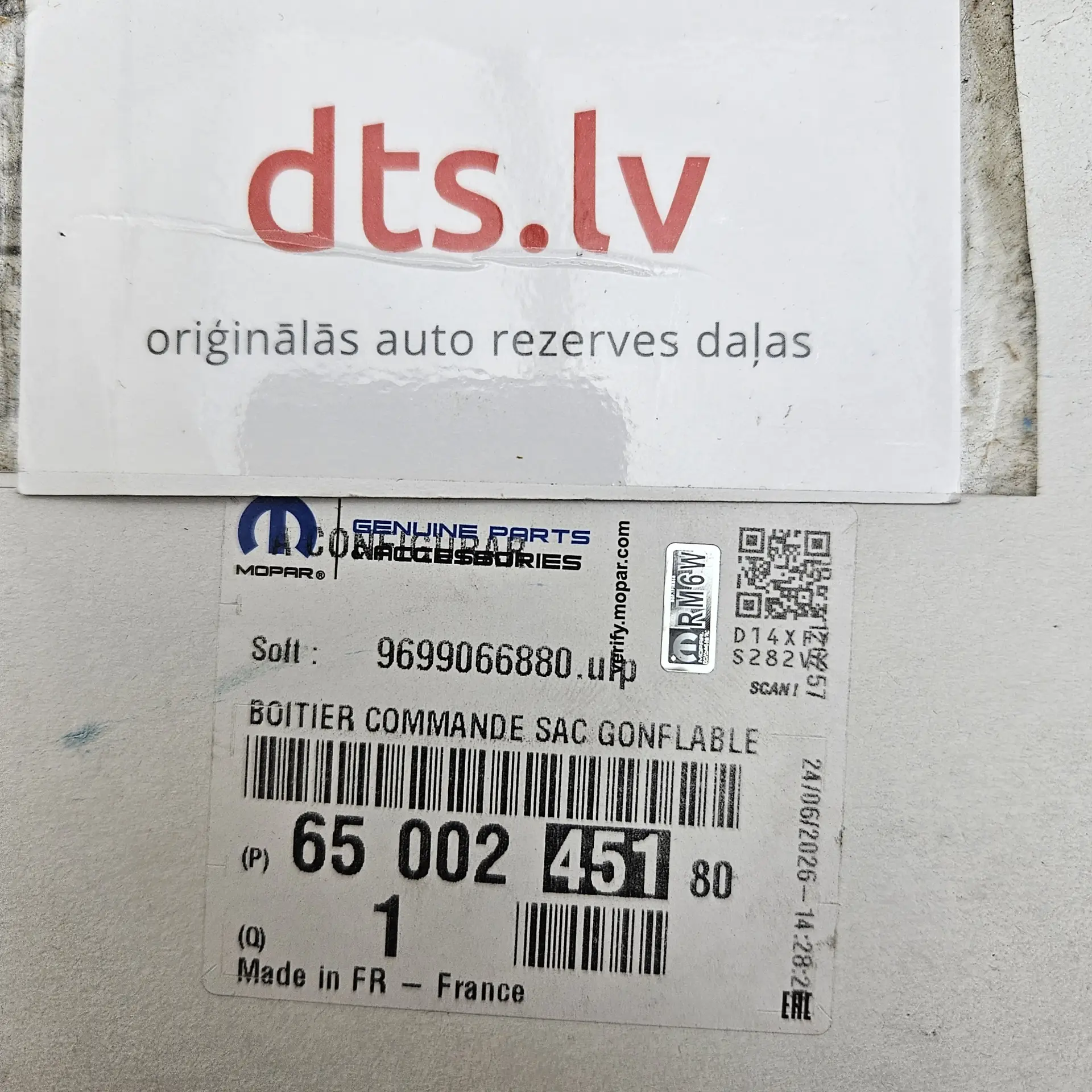 OEM PSA 6500245180 – Supplemental Restraint System airbag control module