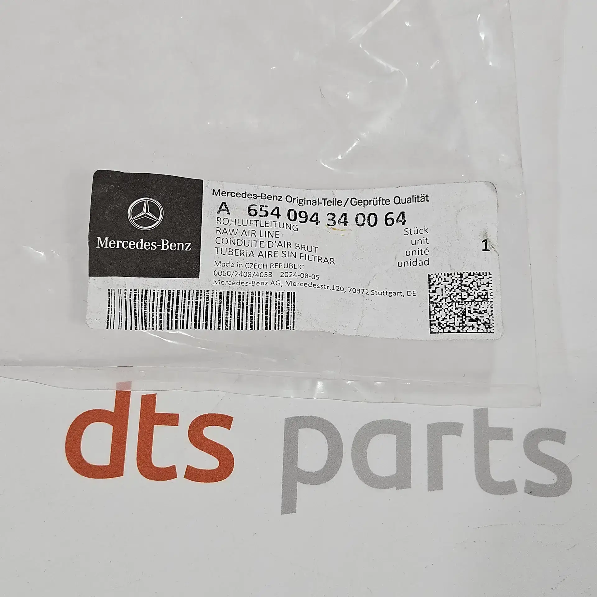 OEM Mercedes 654094340064 – Air inlet pipe