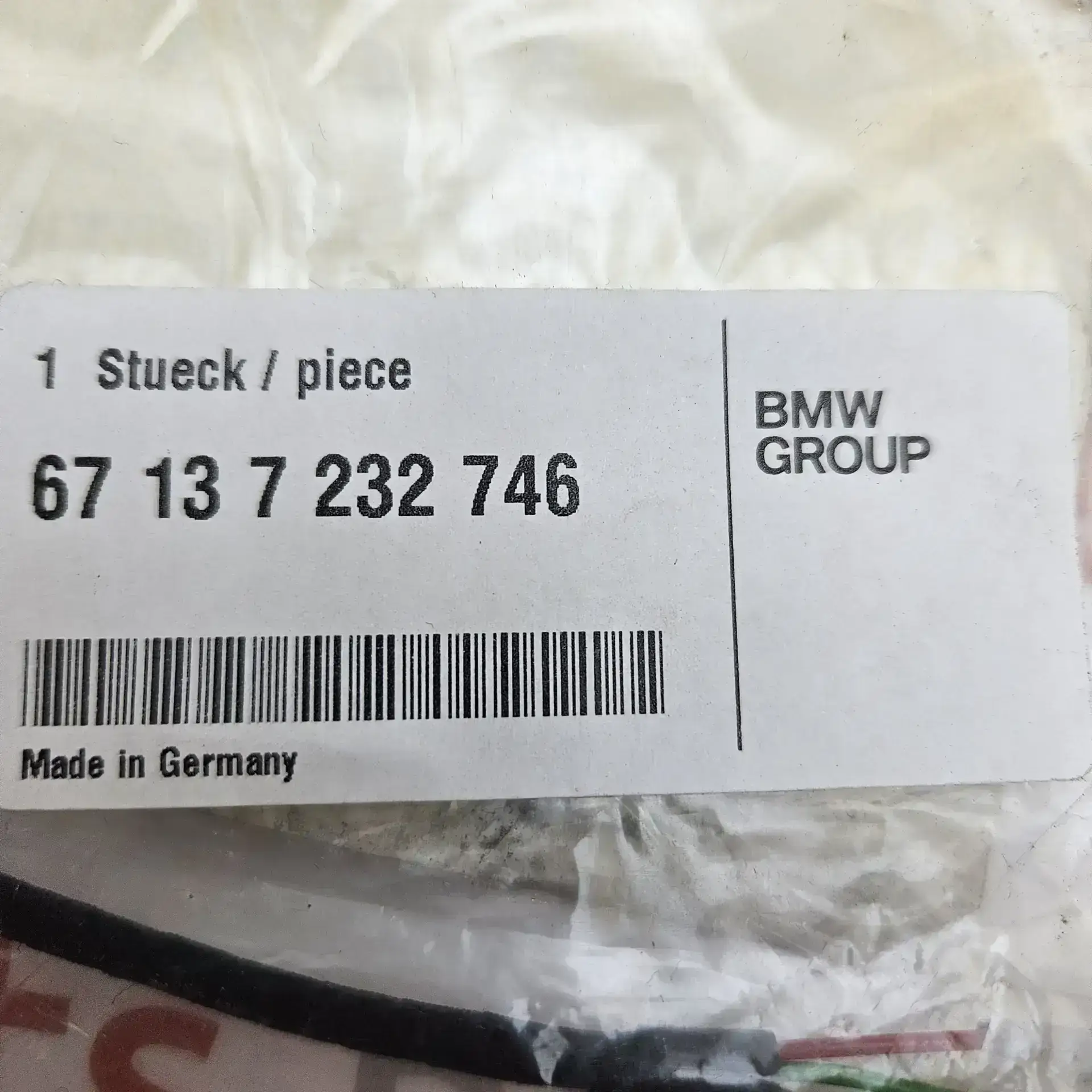 OEM BMW 67137232746 – Right rear view mirror wiring harness