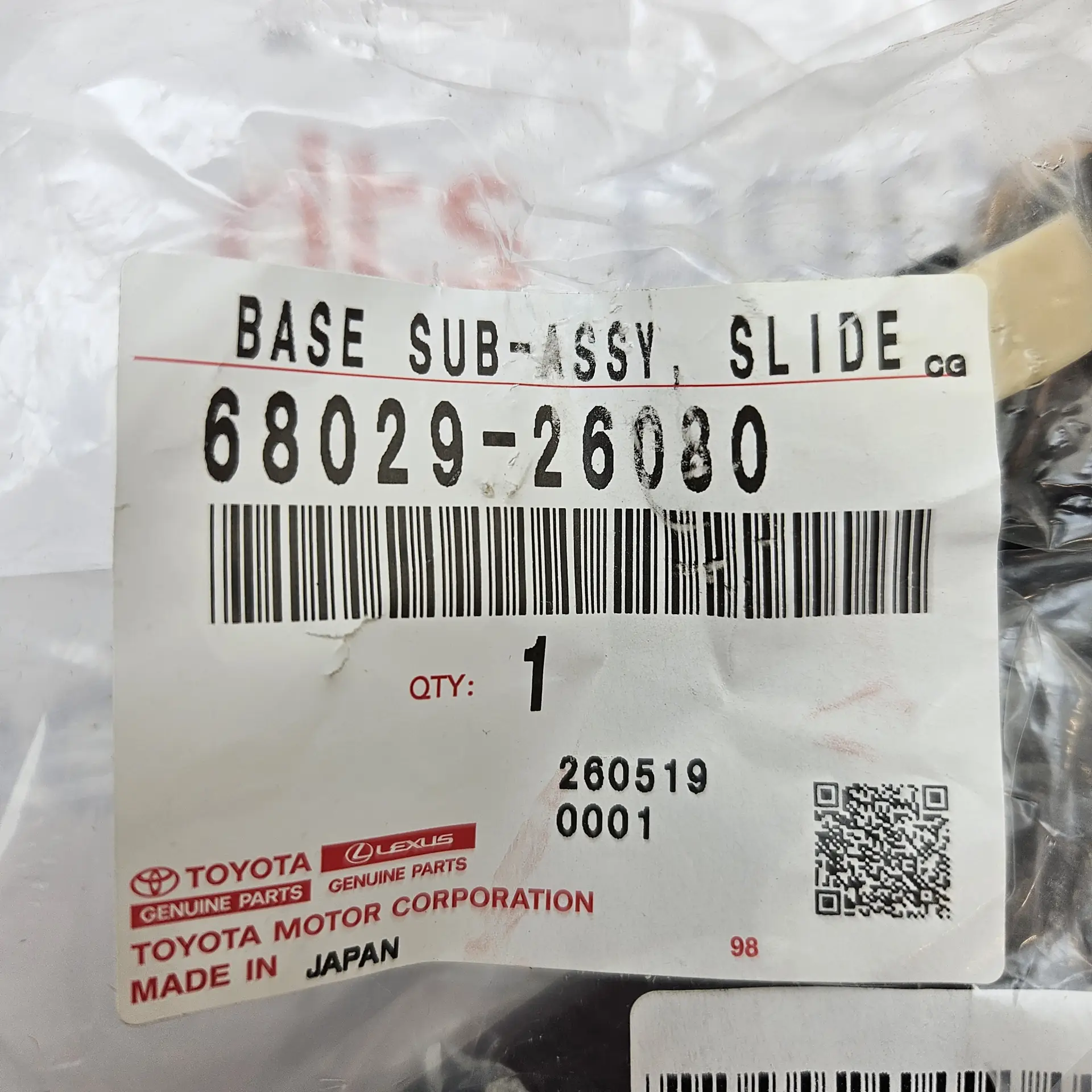 OEM Toyota 6802926080 – Sliding Door Lower Roller Base Sub-Assembly