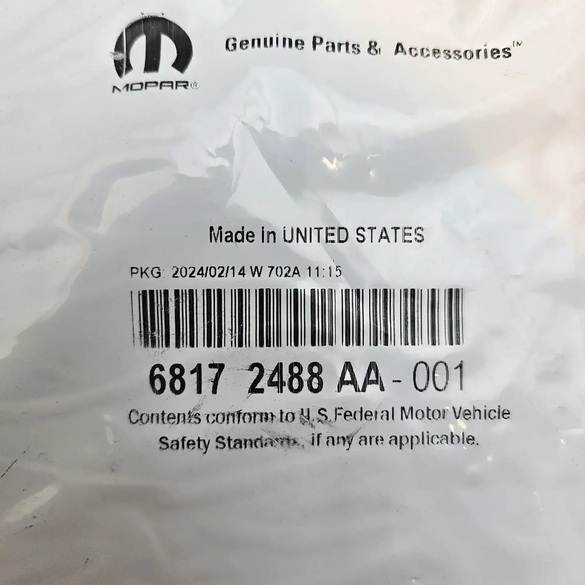 OEM FCA 68172488AA – Rear right anti-ship film