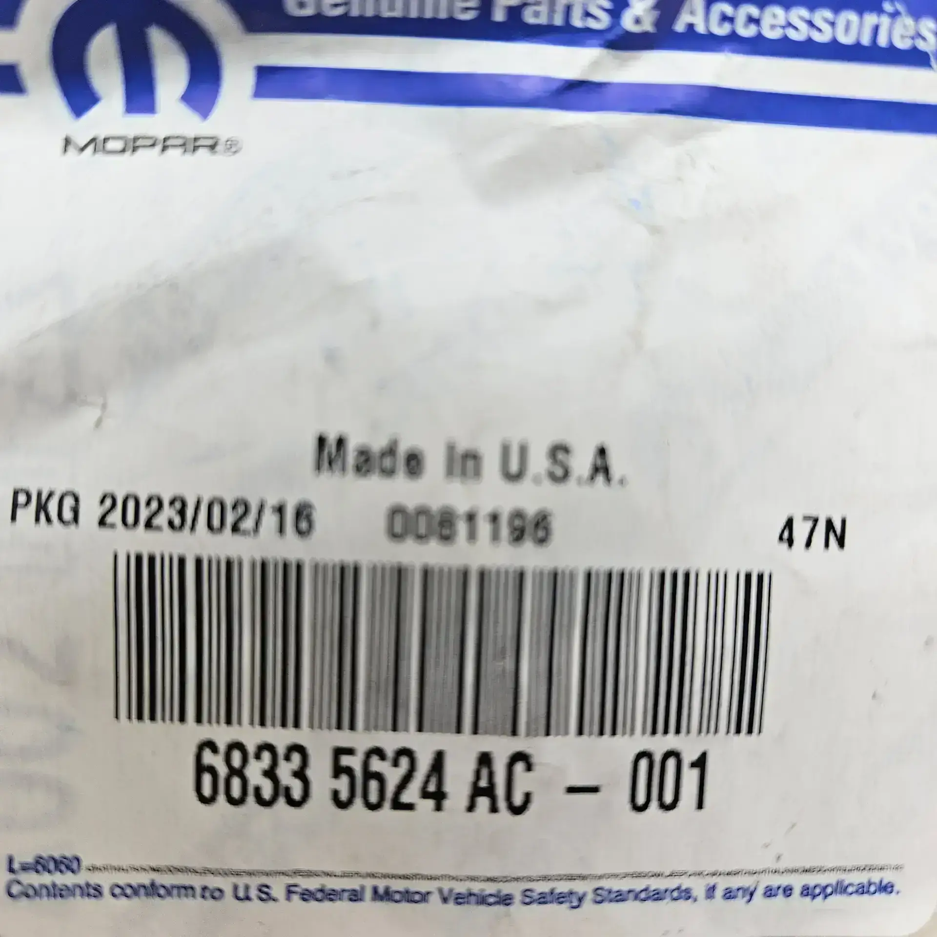OEM Dodge 68335624AC – Front sensor bracket  2019 Ram 1500