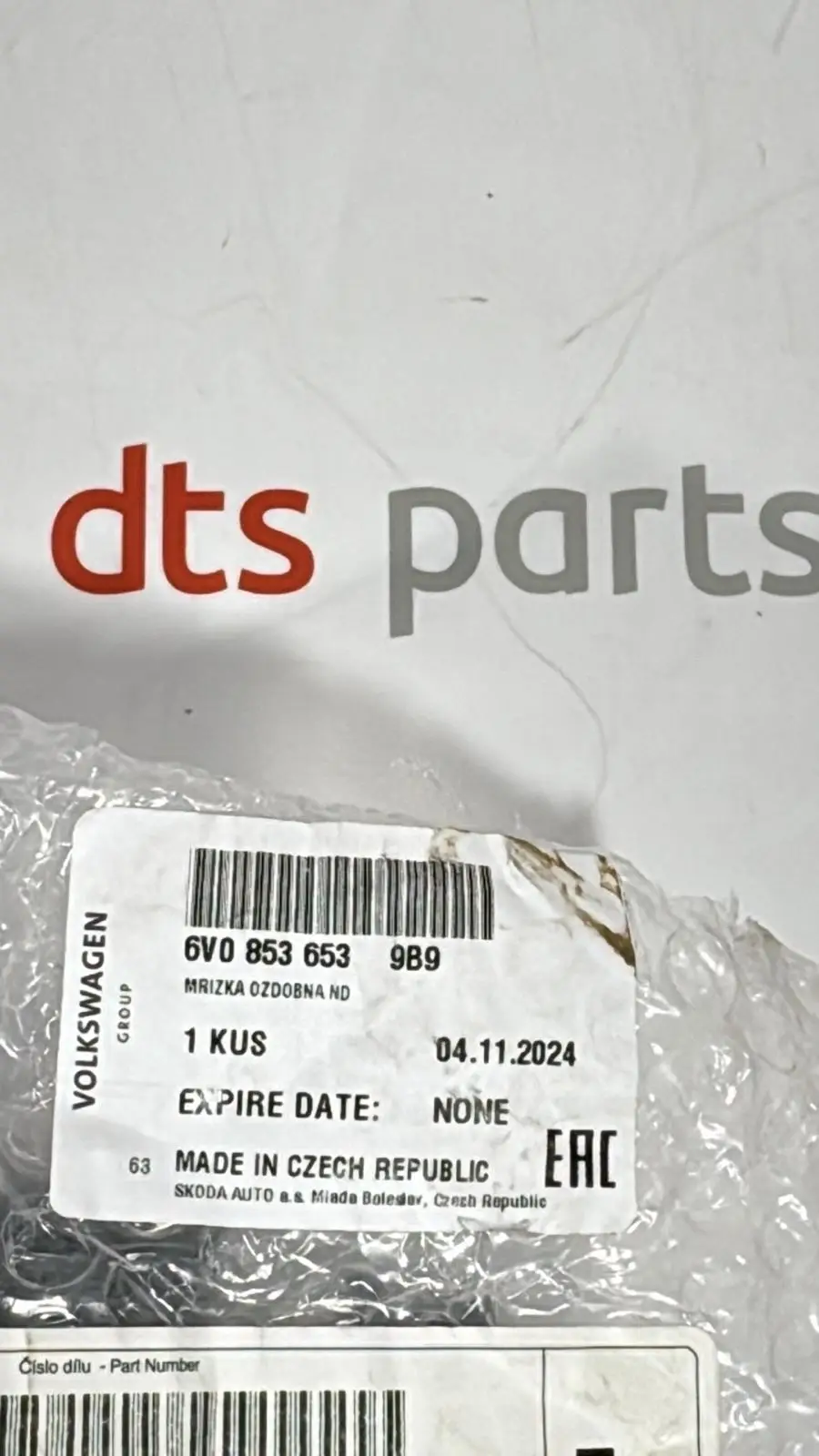 OEM Skoda 6V08536539B9 – Front radiator grille trim