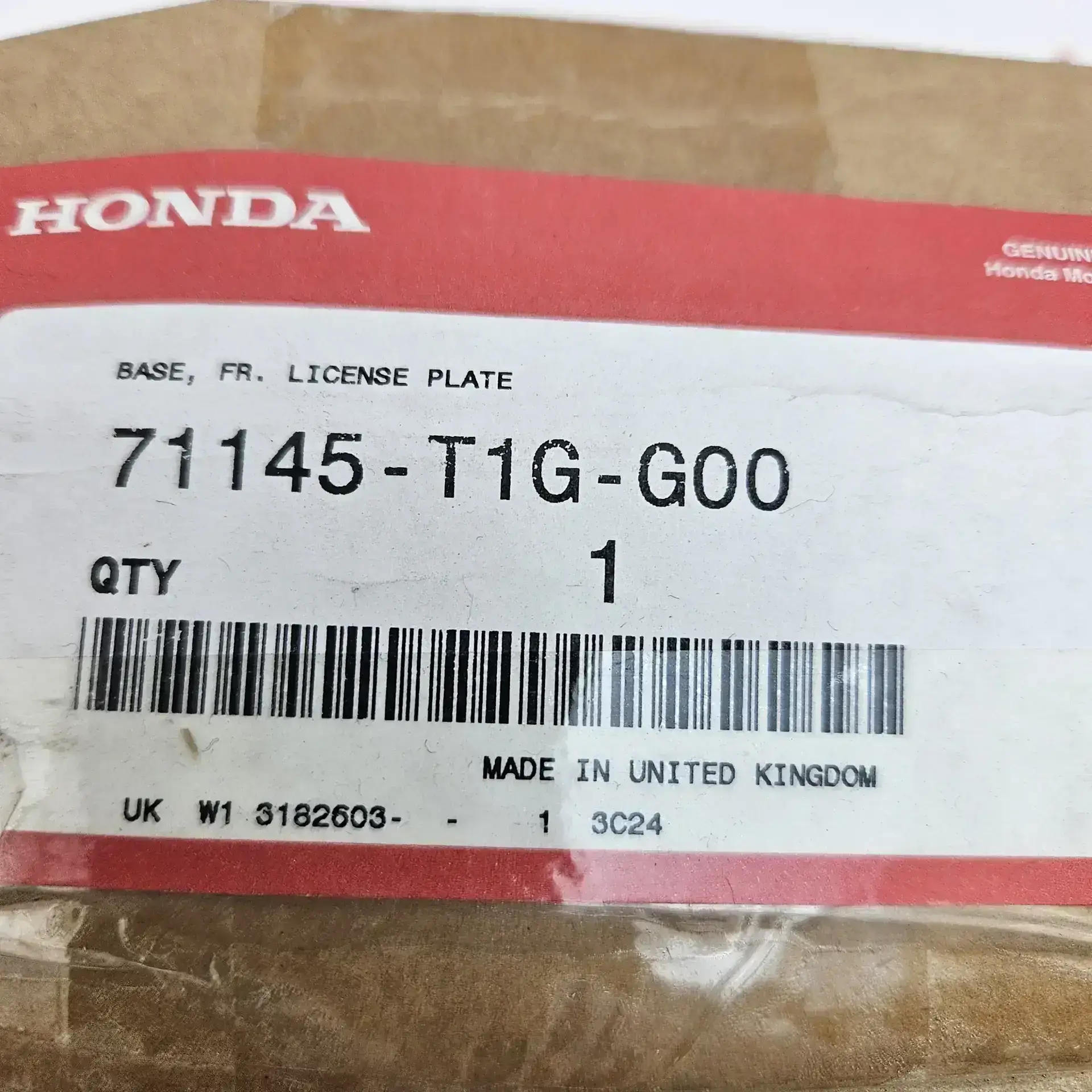 OEM Honda 71145T1GG00 – License plate frame