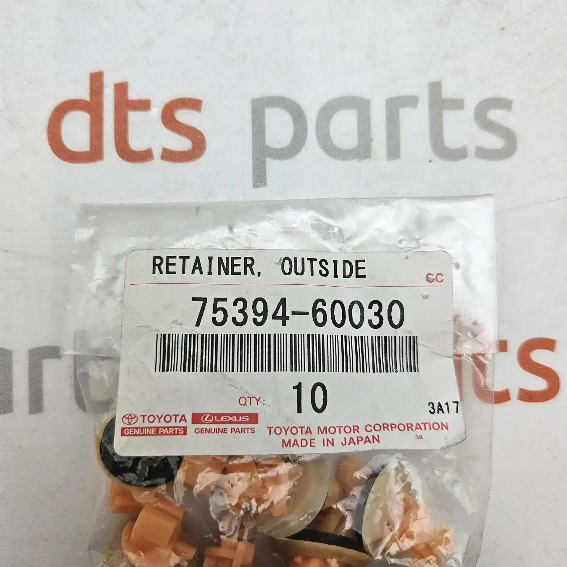 OEM Toyota 7539460030 – Wheel arch trim clip Genuine Toyota
