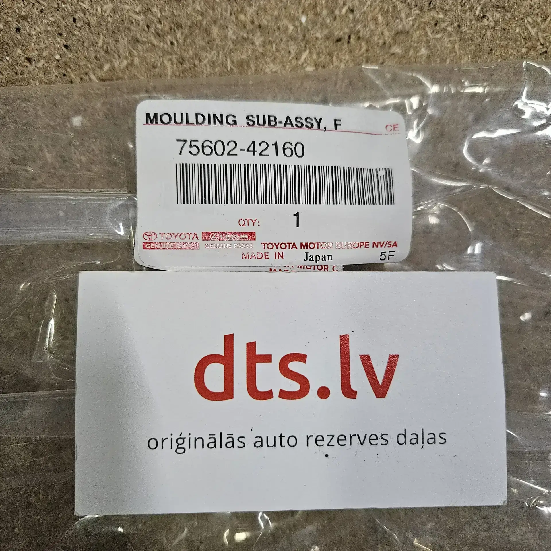OEM Toyota 7560242160 – MOULDING SUB-ASSY, FR FENDER, LH