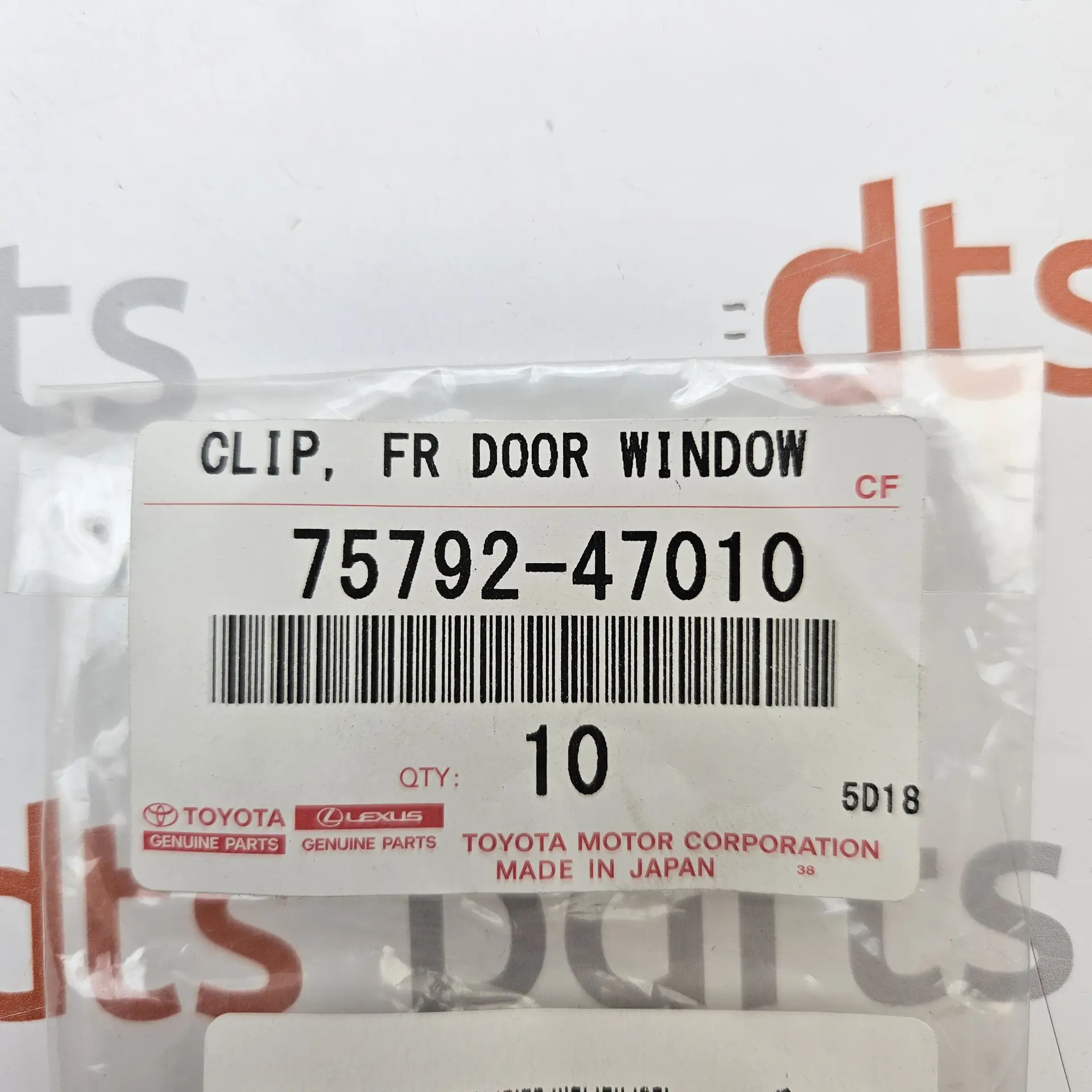 OEM Toyota 7579247010 – Roof drip side finish moulding clip