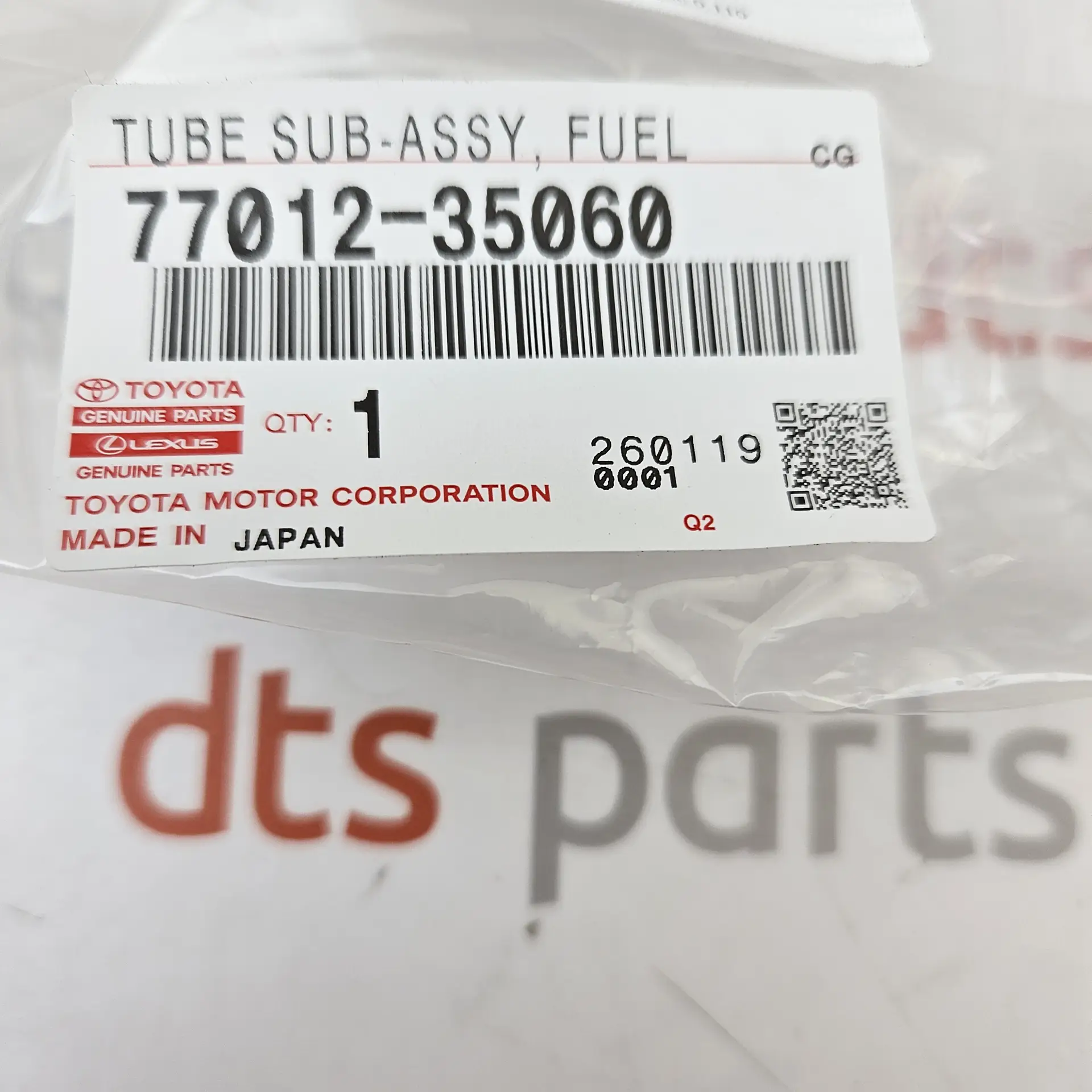 OEM Toyota/Lexus 7701235060 – Fuel tank breather tube sub-assembly