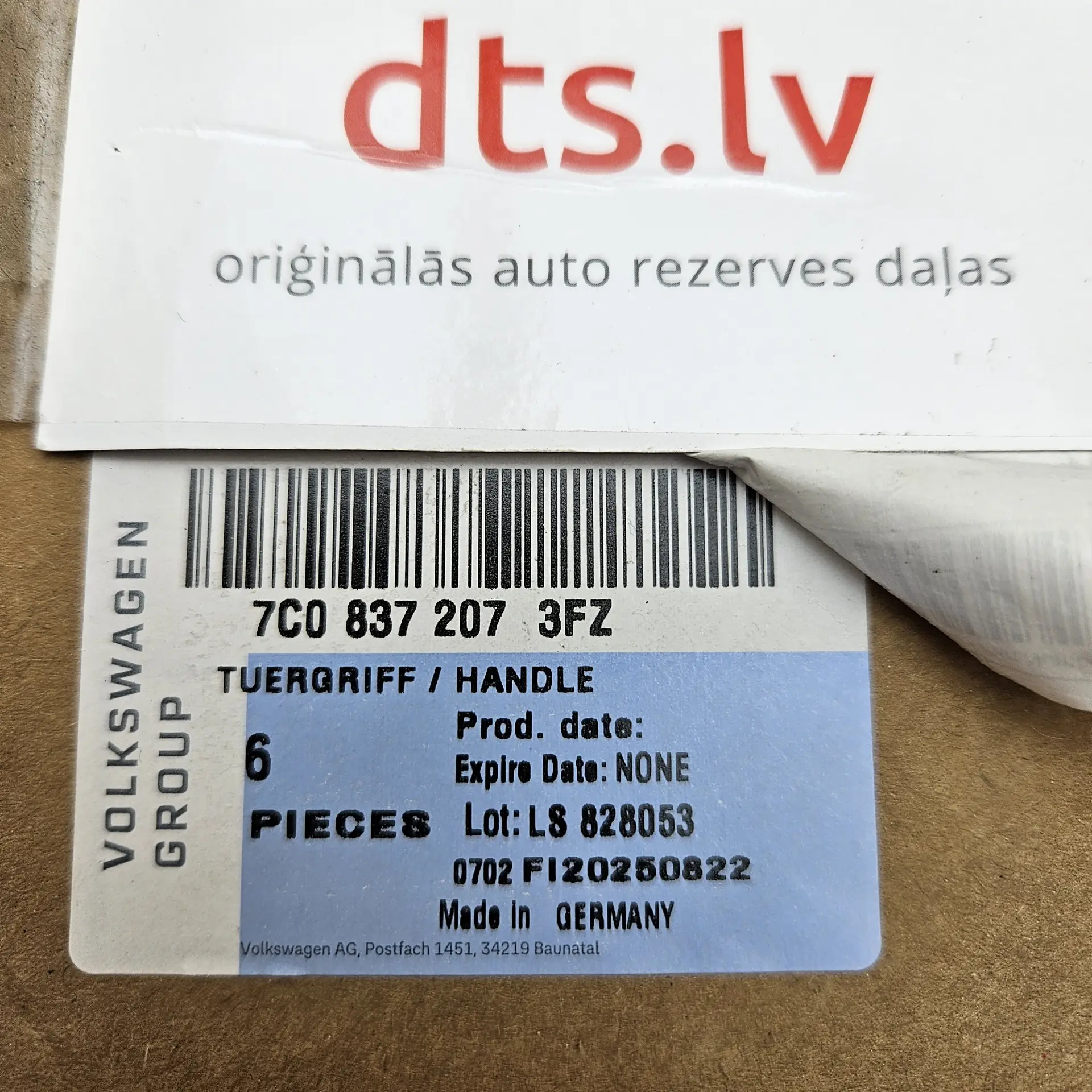 OEM Volkswagen 7C08372073FZ – Front exterior side door grab handle