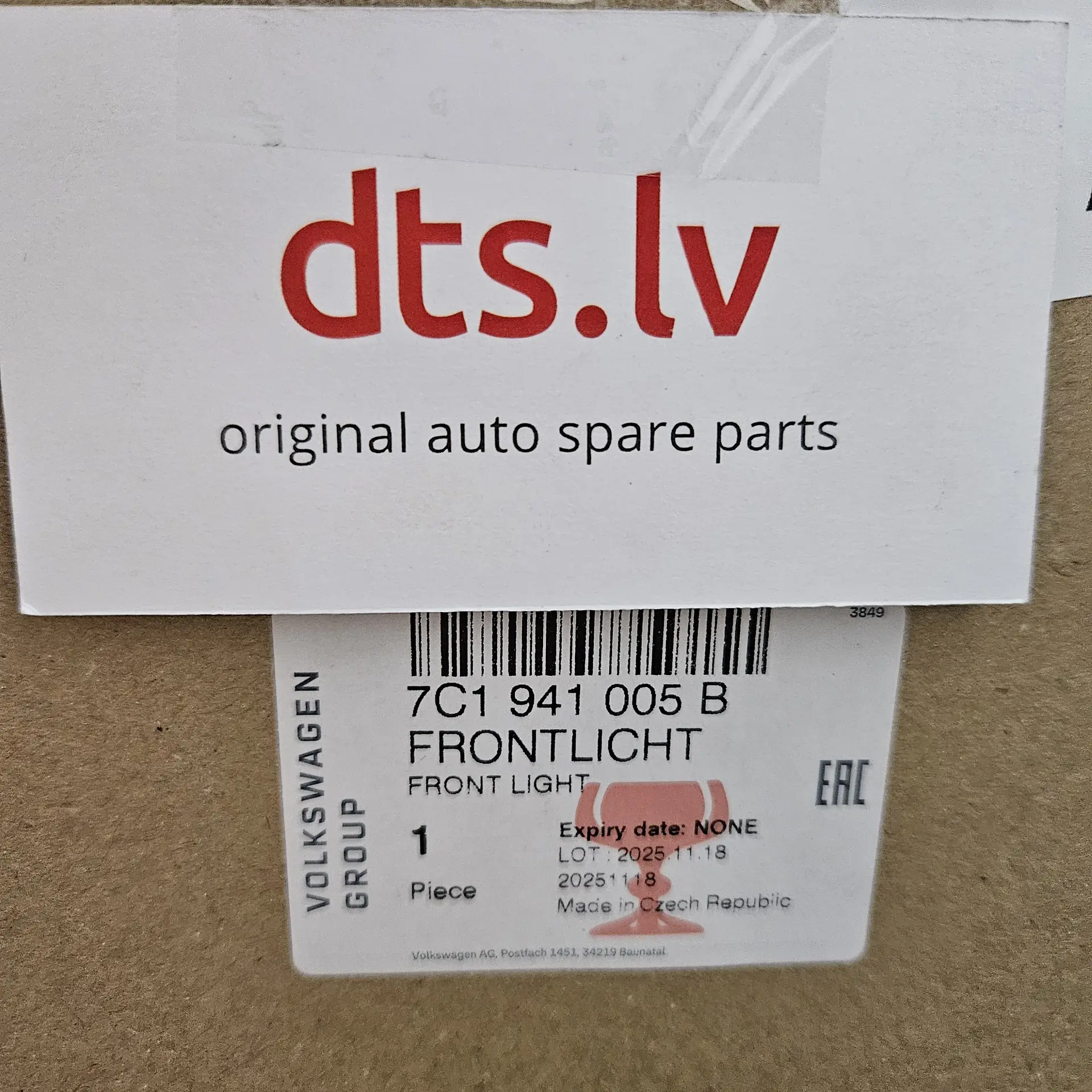 OEM Volkswagen 7C1941005B – Front left headlight