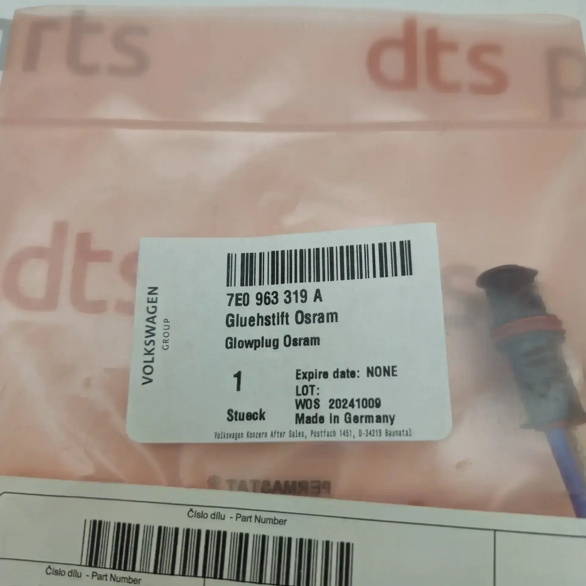 OEM Volkswagen 7E0963319A – Glow plug
