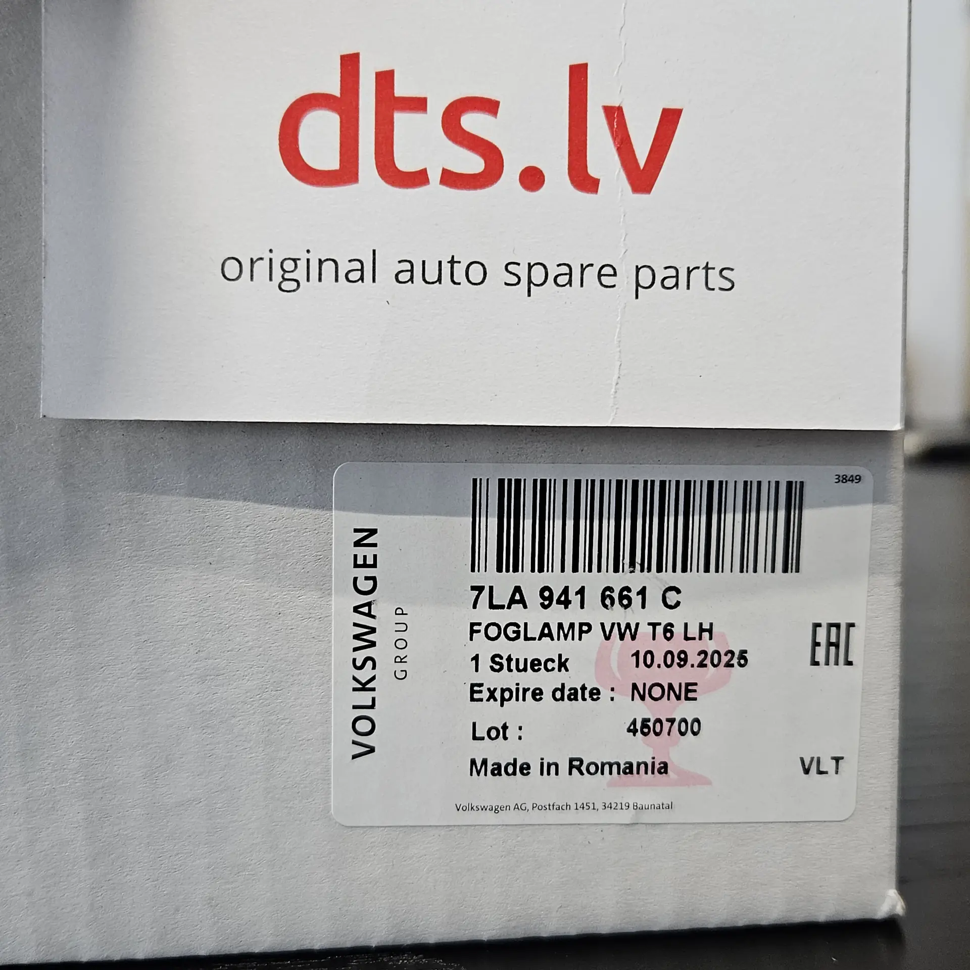 OEM VAG 7LA941661C – Front left fog light