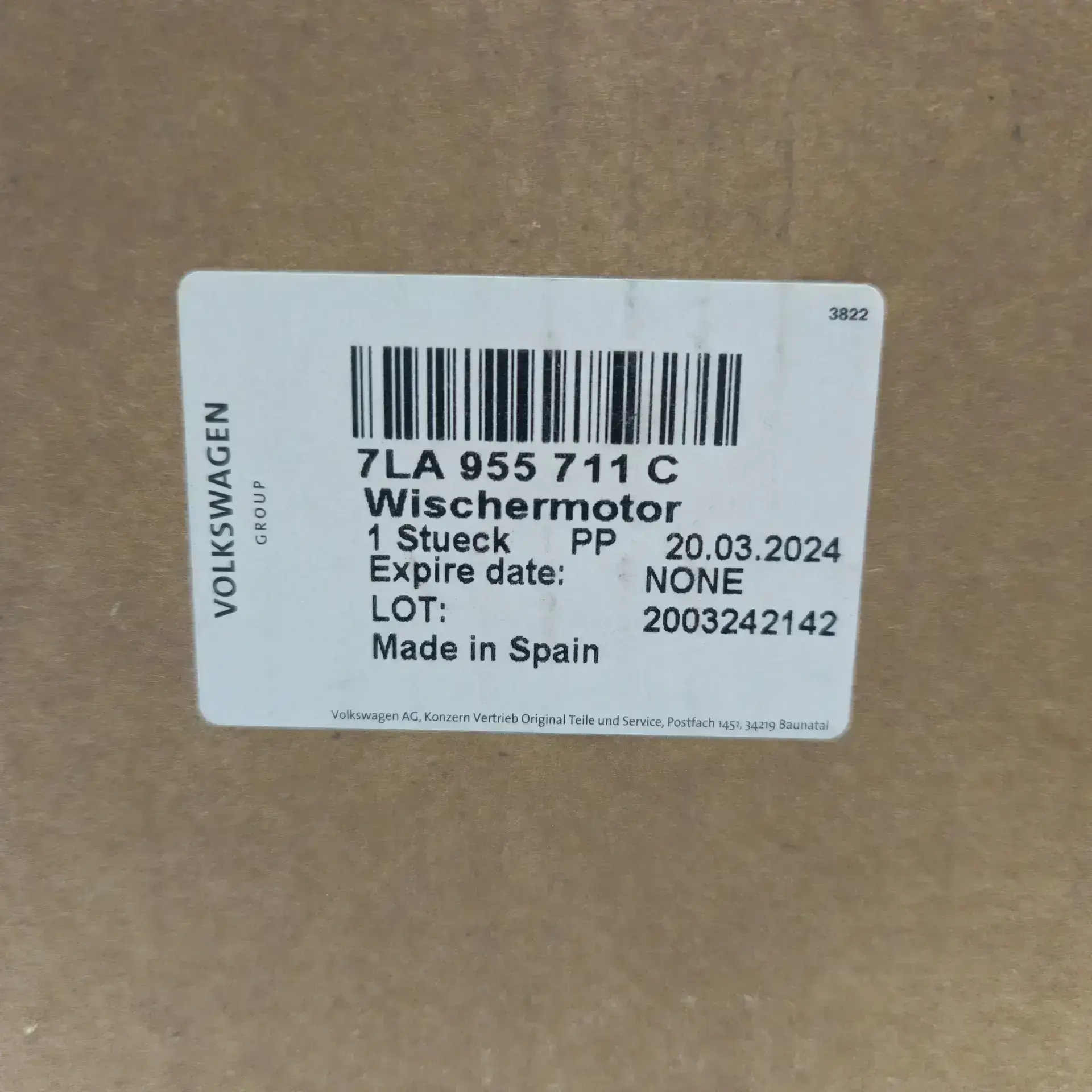 OEM VAG 7LA955711C – Windshield washer motor