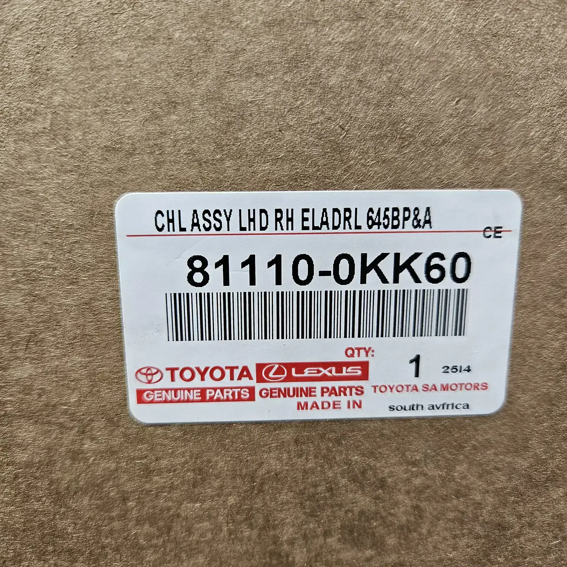 OEM Toyota 811100KK60 – Front right headlight