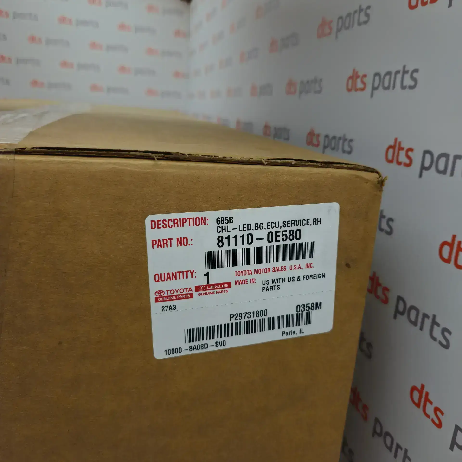 OEM Toyota/Lexus 811300DJ70 – Front right headlight