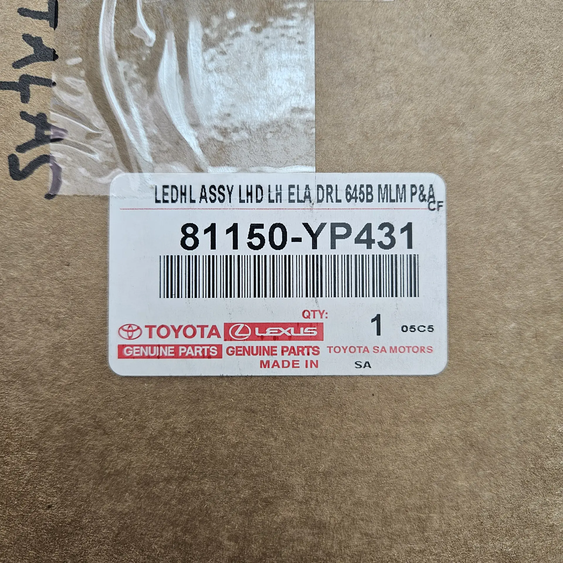 OEM Toyota 81150YP431 – Front headlight  left