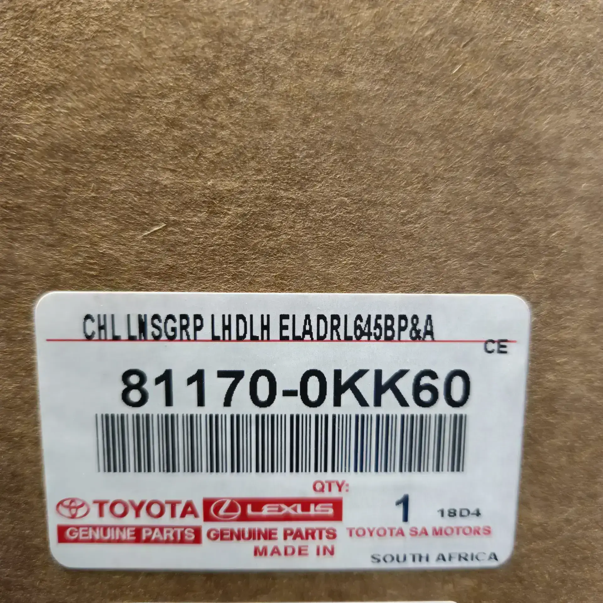 OEM Toyota 811700KK60 – Front left headlight