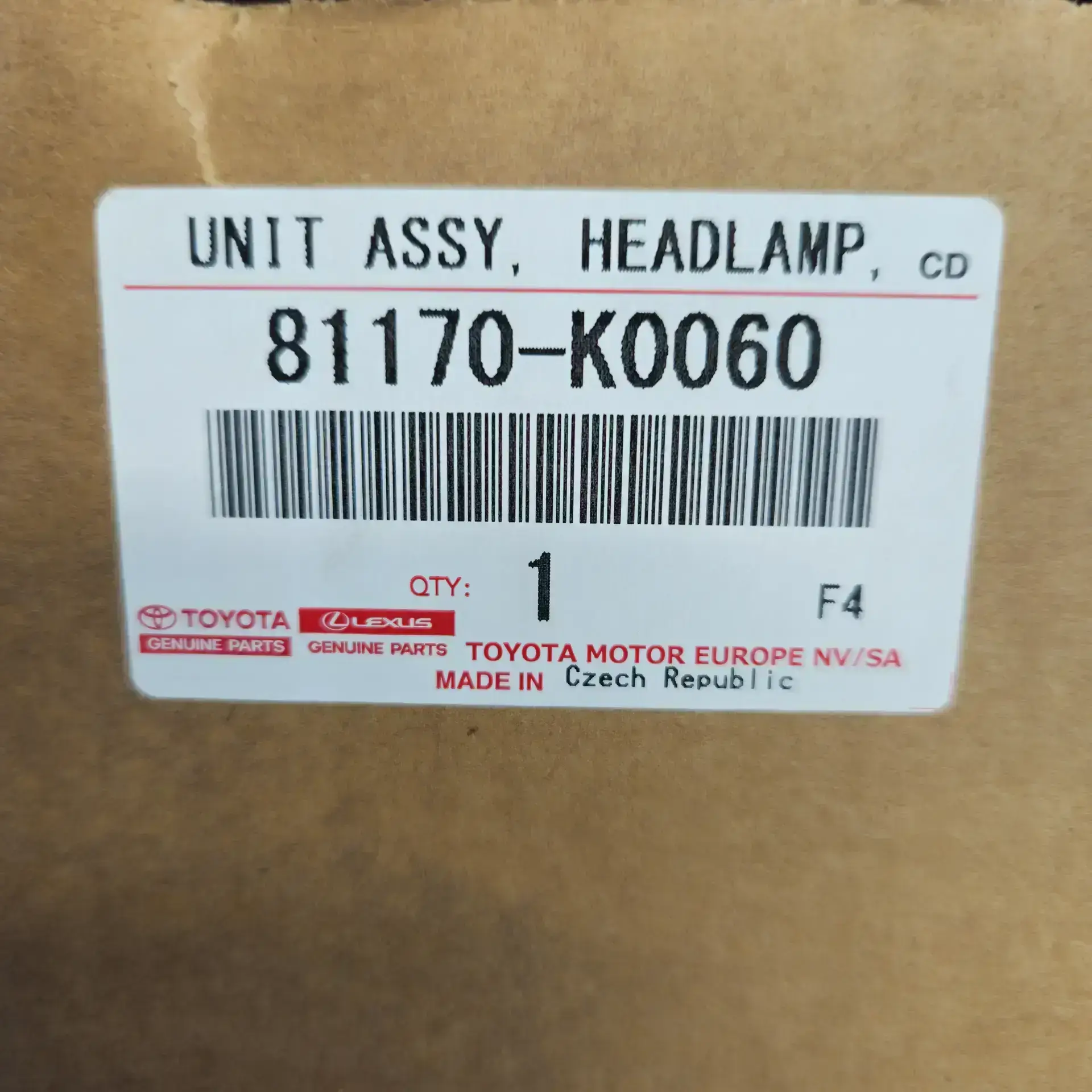 OEM Toyota/Lexus 81170K0060 – Front left headlight