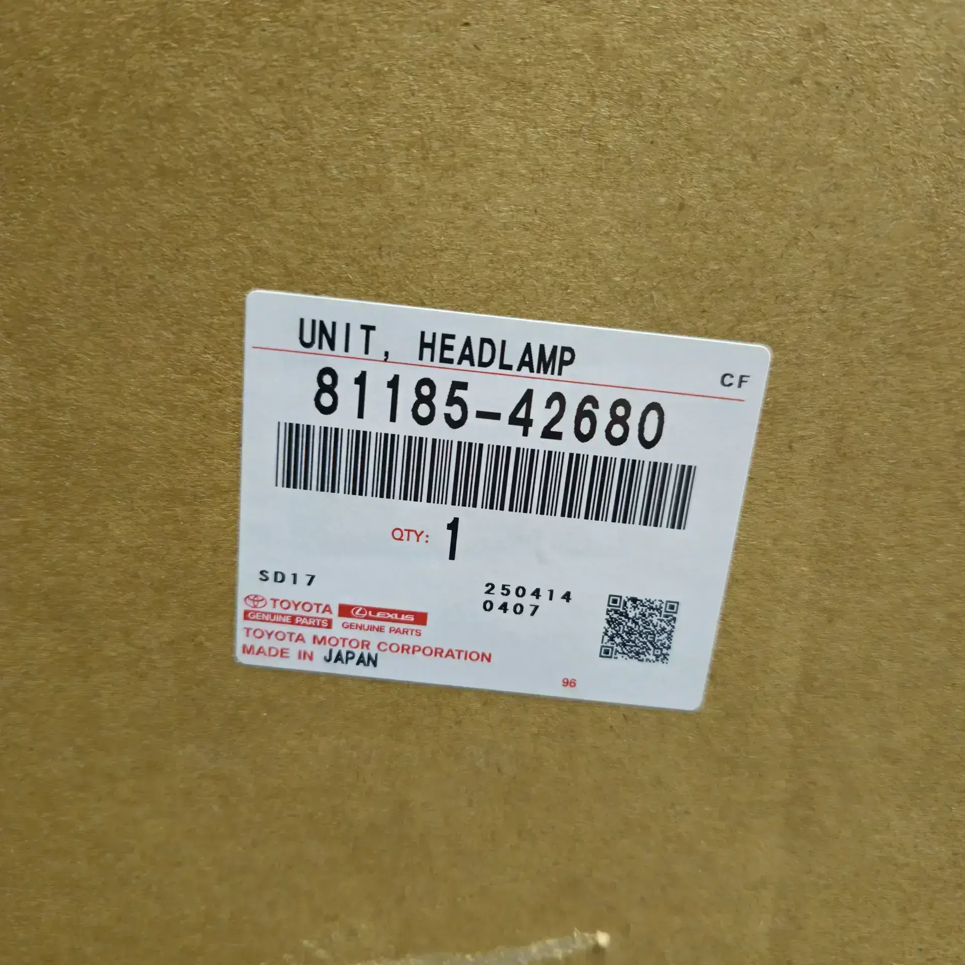 OEM Toyota 8118542680 – Left headlamp