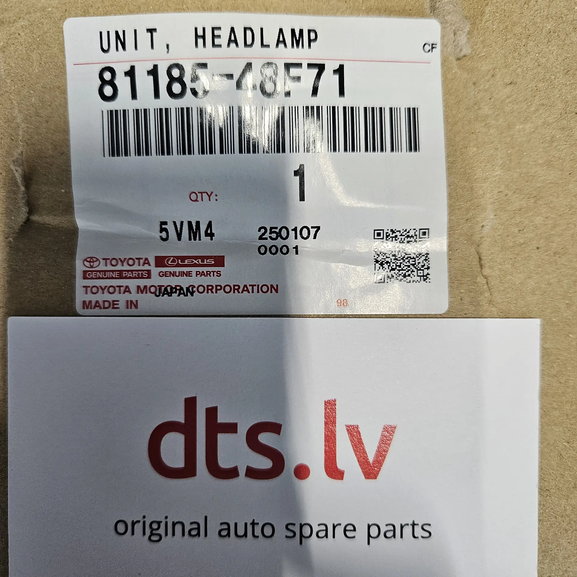 OEM Toyota/Lexus 8118548F71 – Front main triple-beam LED headlight assembly left-hand side