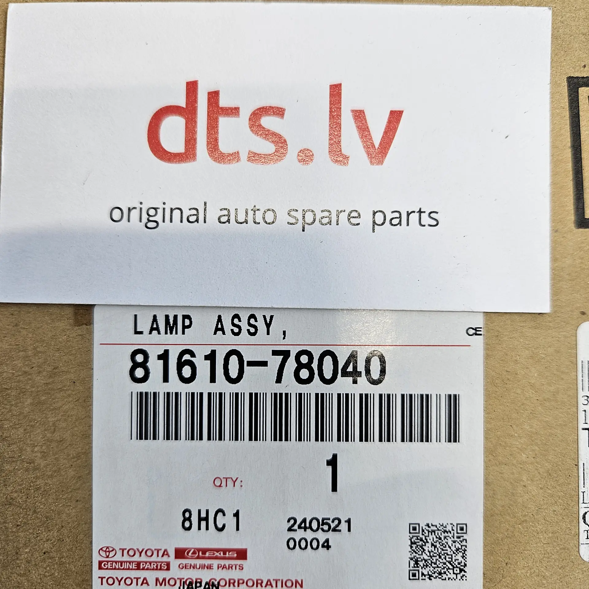 OEM Toyota/Lexus 8161078040 – Front bumper clearance daytime running light lamp assembly right-hand side