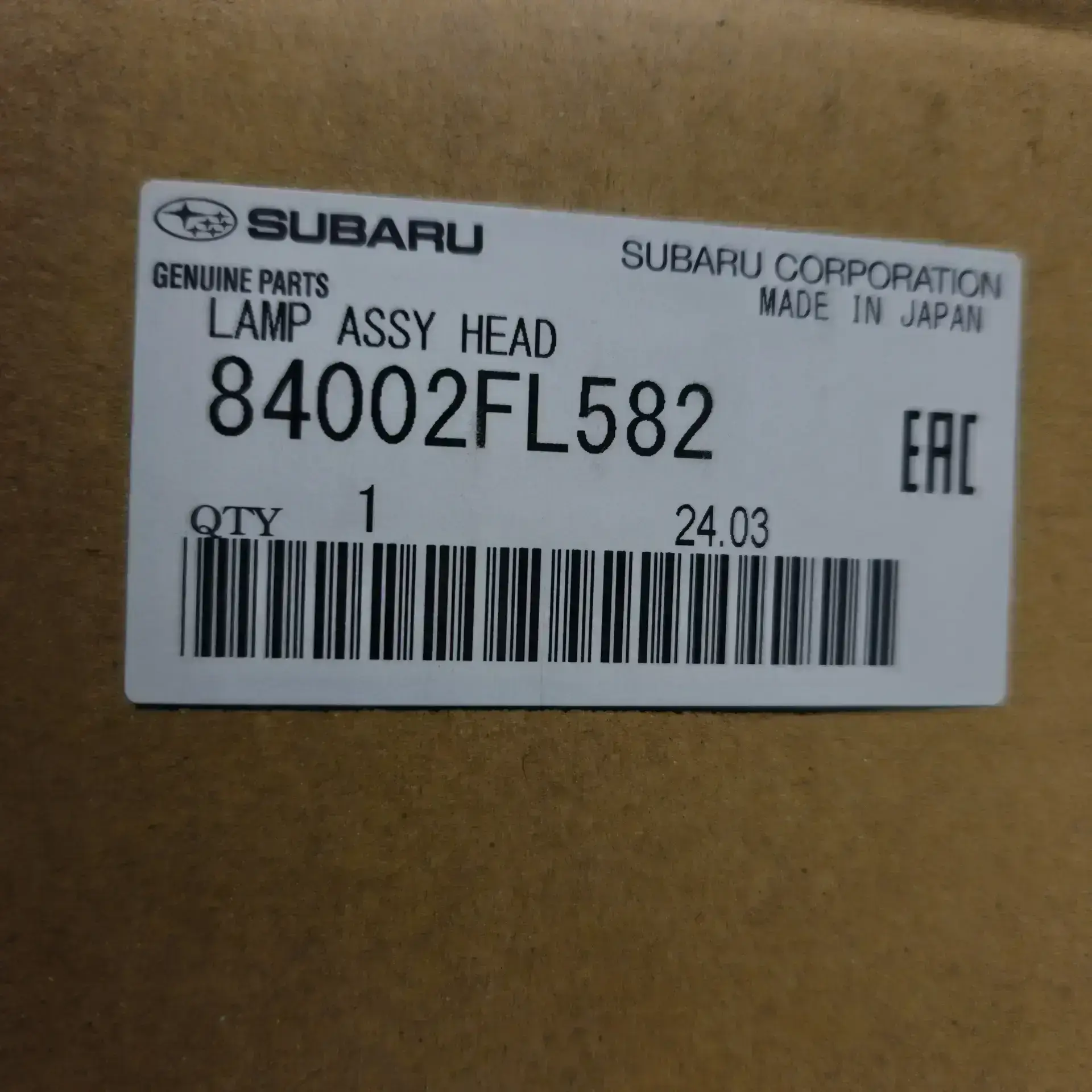OEM Subaru 84002FL582 – Front right headlight