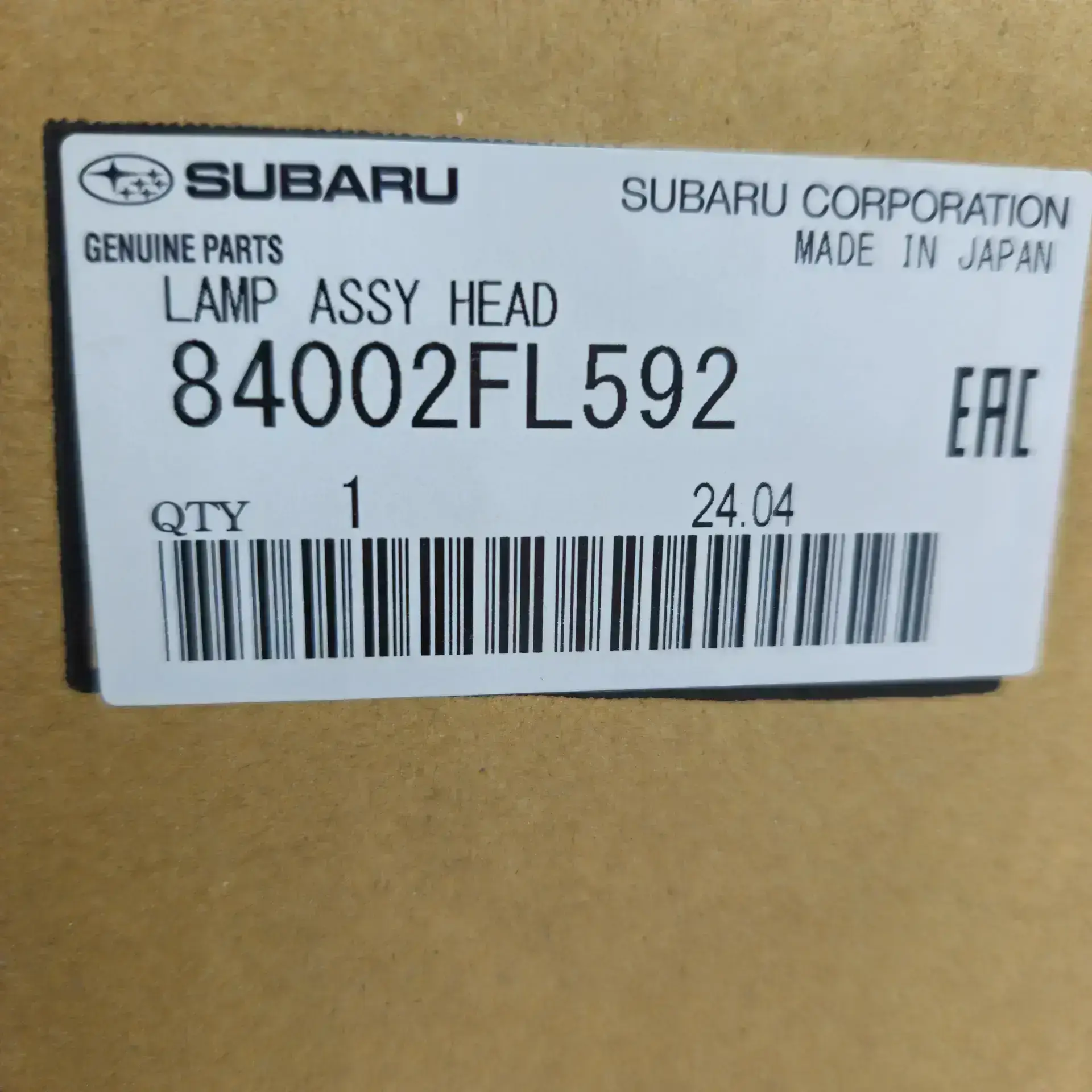 OEM Subaru 84002FL592 – Front left headlight