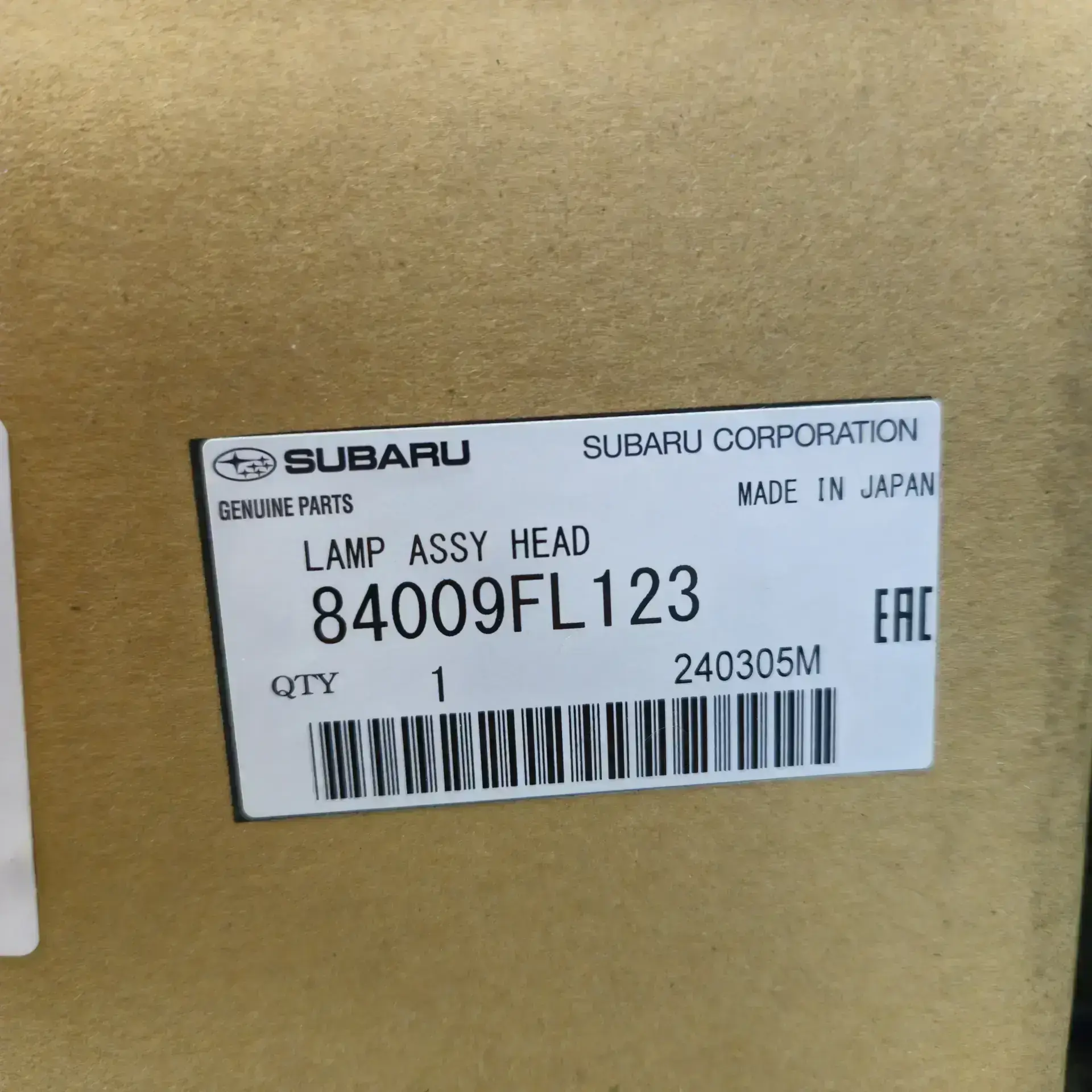 OEM Subaru 84009FL123 – Front right LED headlight
