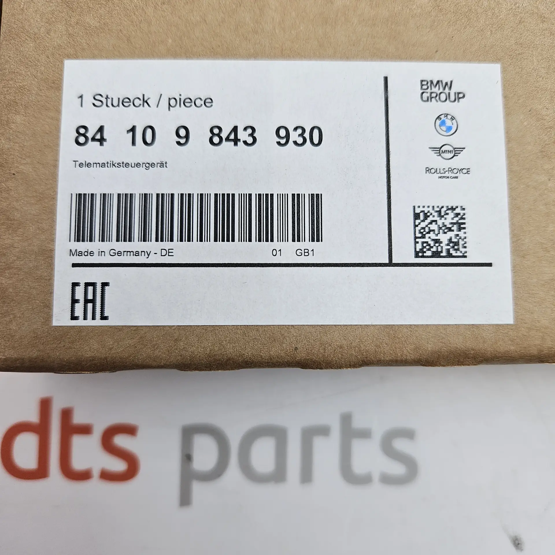 OEM BMW 84109843930 – ConnectedDrive ATM 4G ECE telematics gateway control unit module