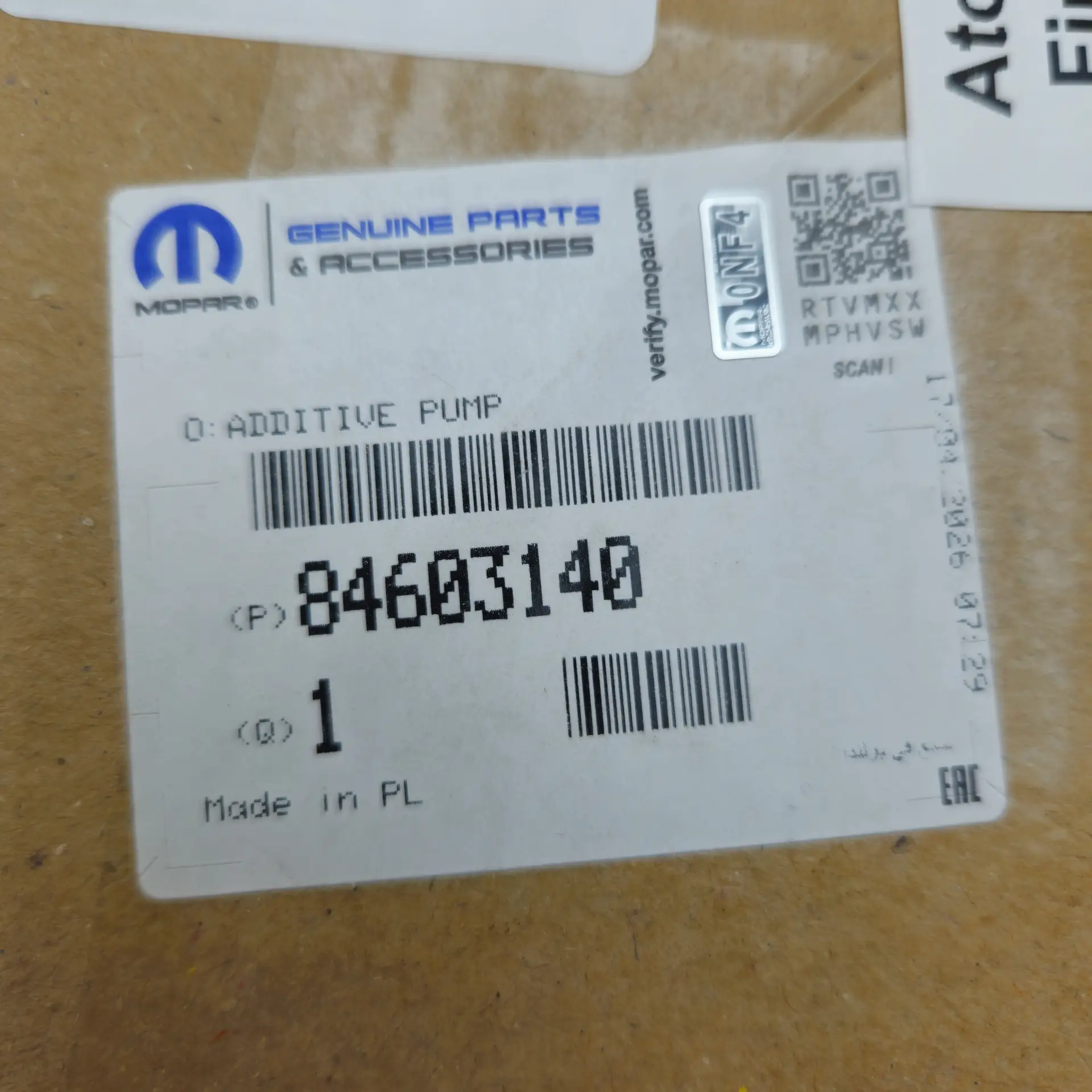 OEM Opel 84603140 – Fuel additive pump