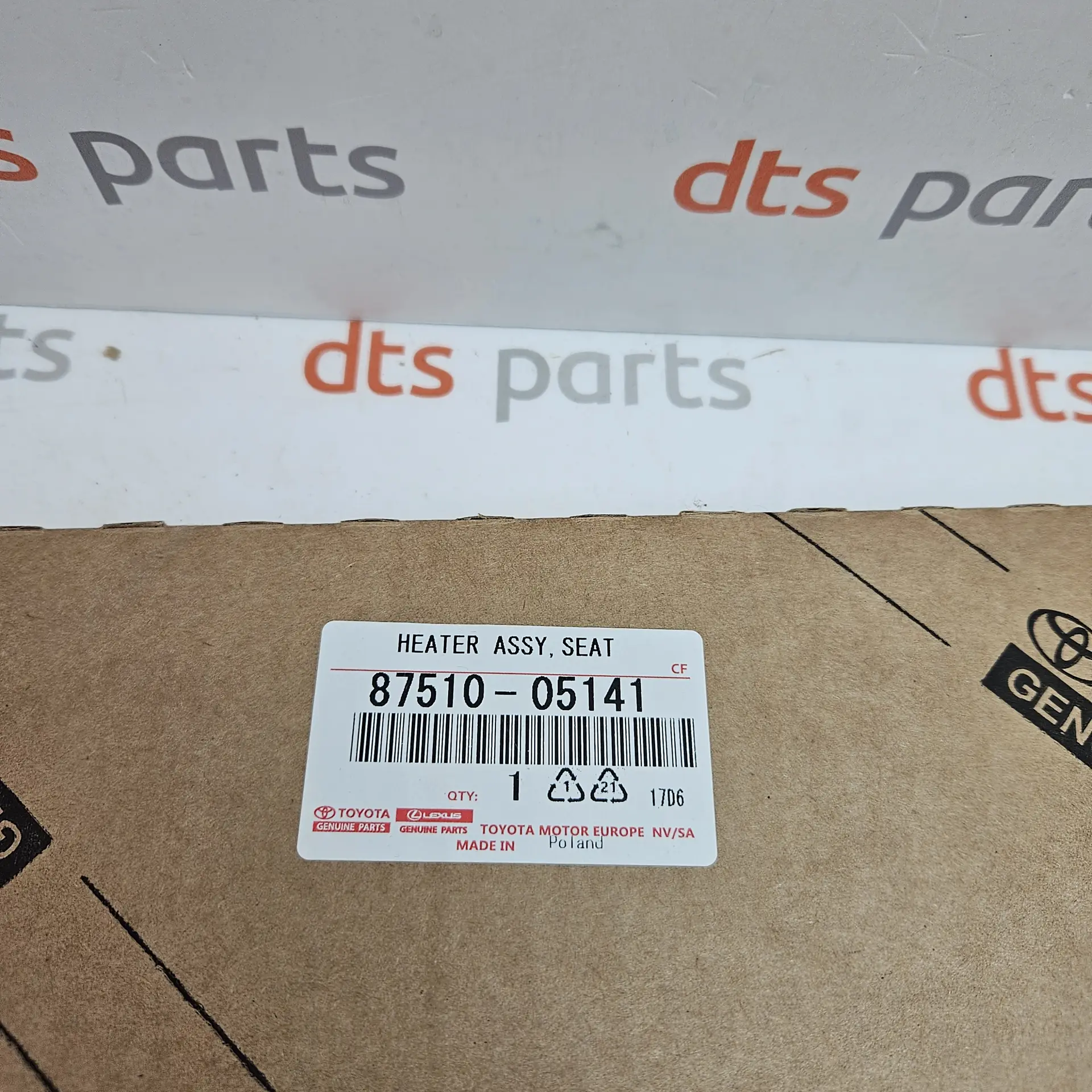 OEM Toyota 8751005141 – Front left seat backrest heater element