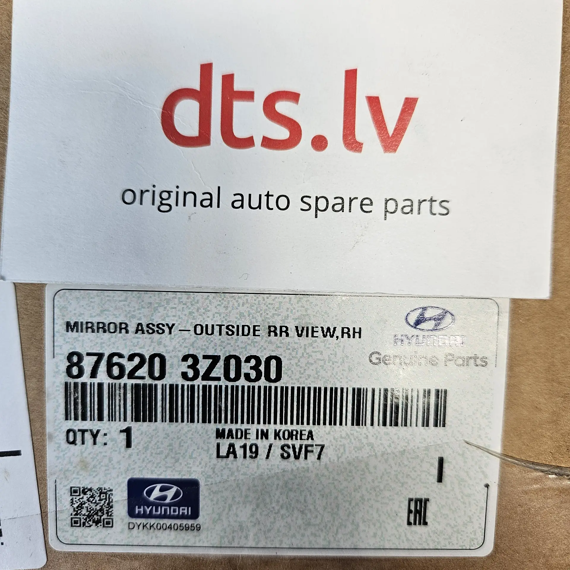 OEM Hyundai 876203Z030 – Right door mirror assembly