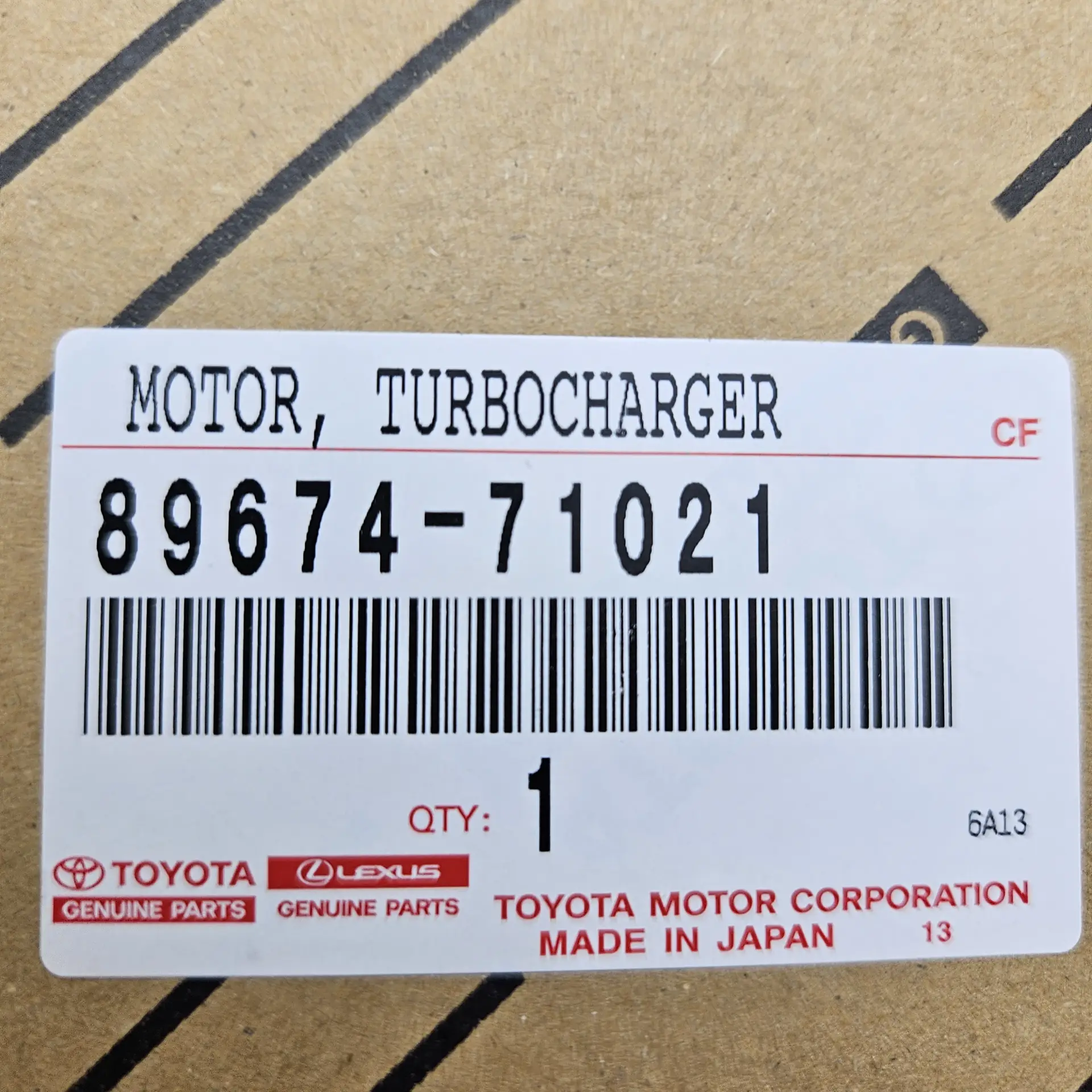 OEM Toyota 8967471021 – Variable nozzle turbine (VNT) turbocharger electronic stepper motor actuator kit