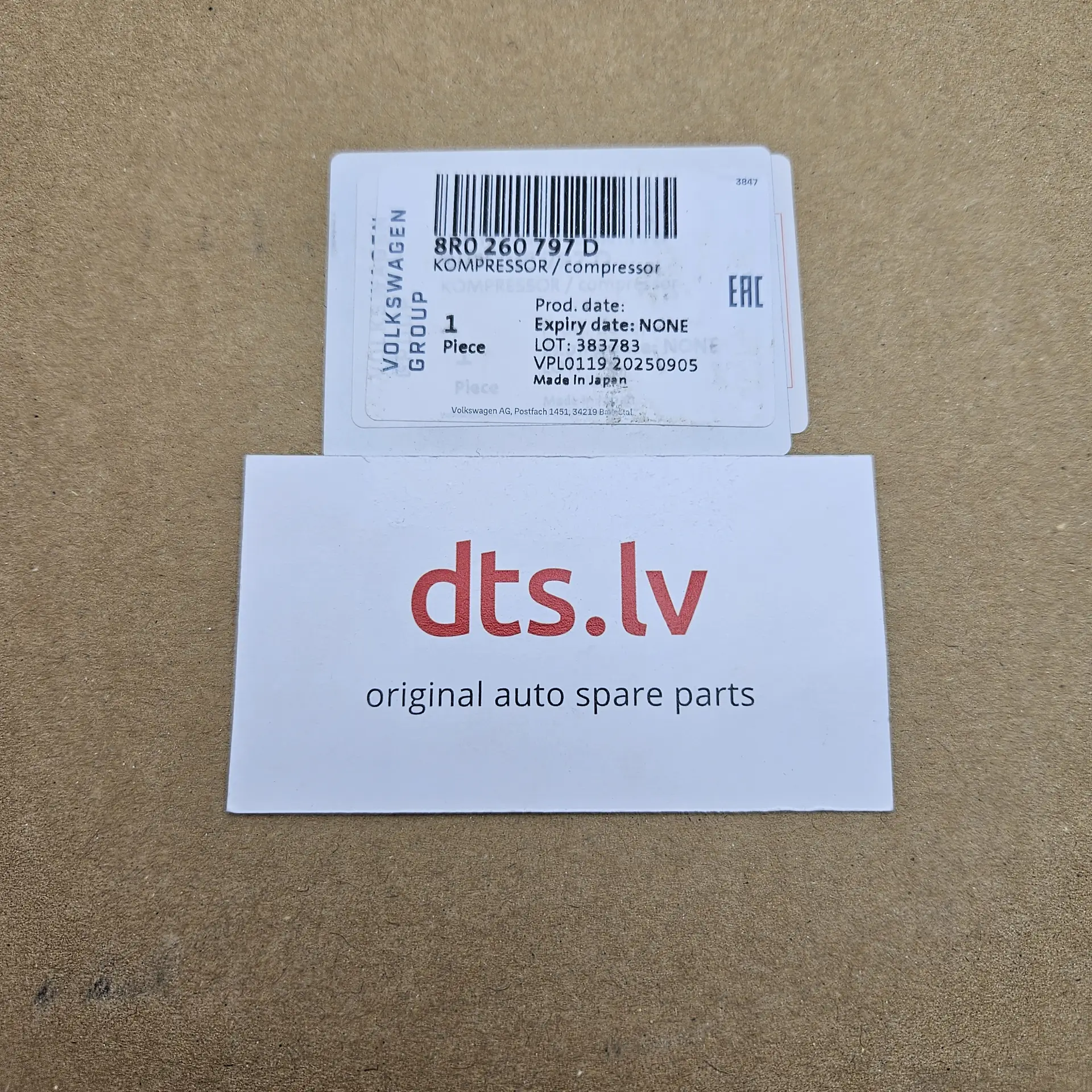 OEM VAG 8R0260797D – Electric air conditioning compressor