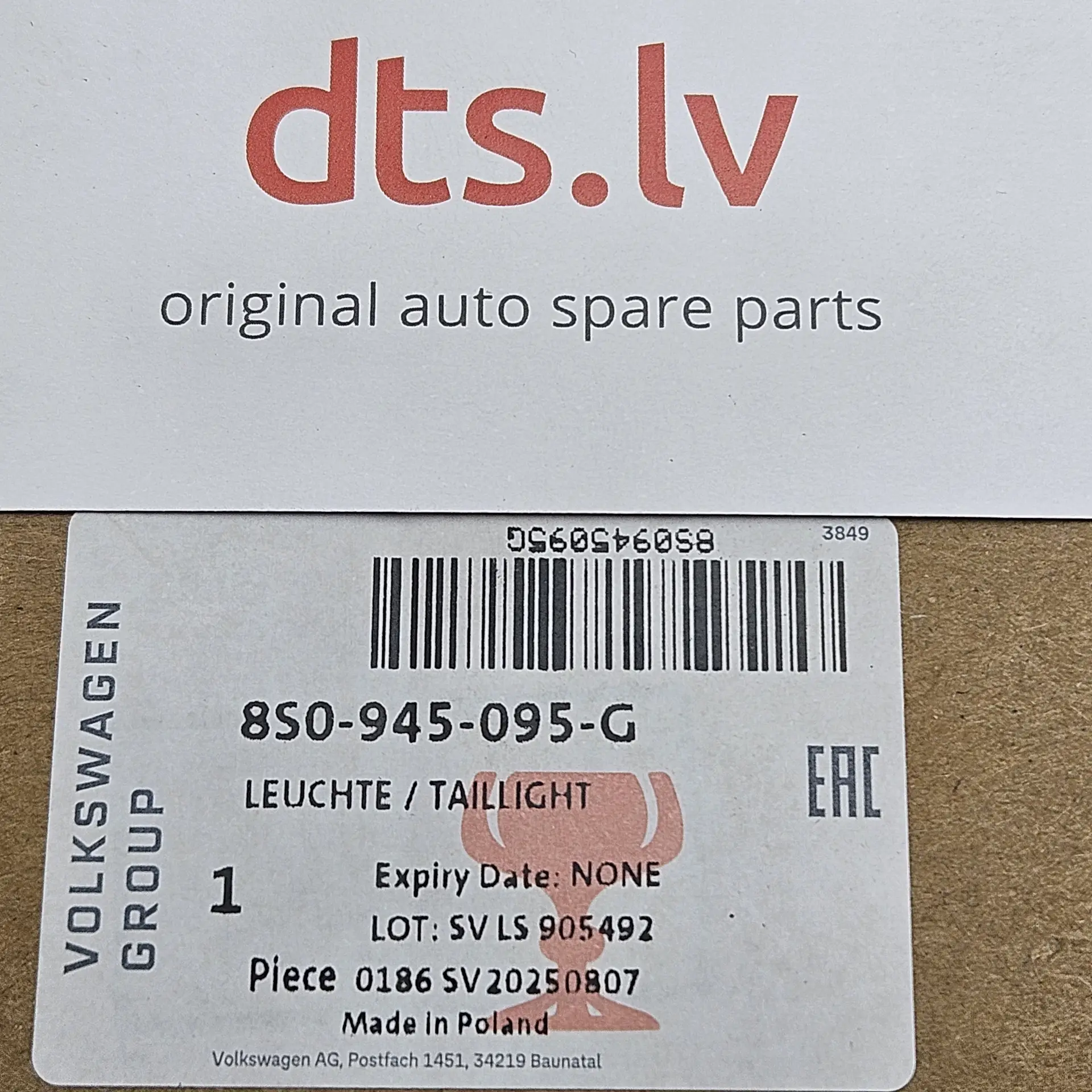 OEM VAG 8S0945095G – Rear left taillight