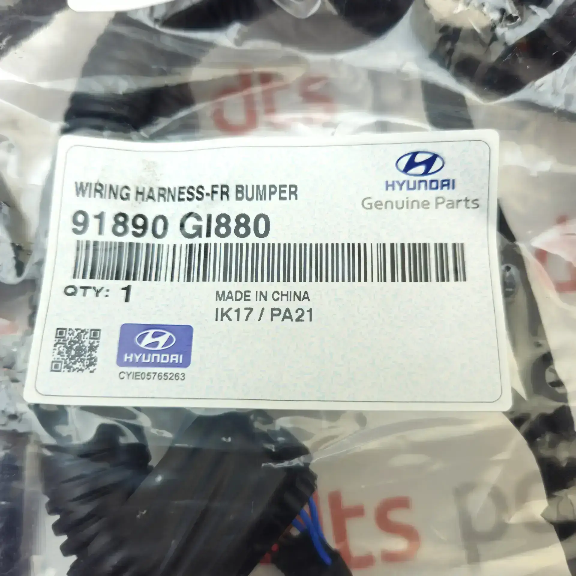 OEM Hyundai 91890GI880 – Front bumper wire set