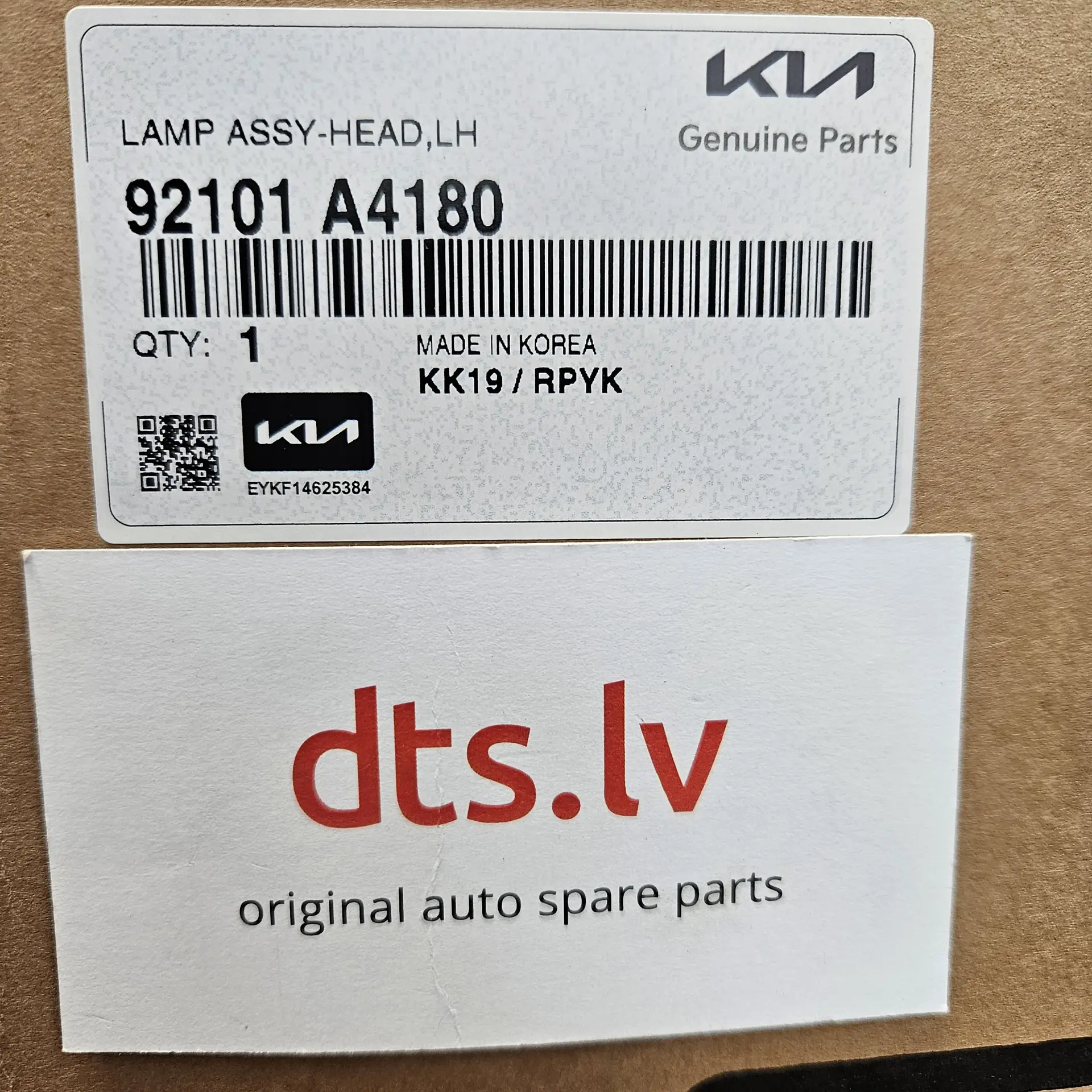 OEM Kia 92101A4180 – Front main headlight Xenon / HID assembly left-hand side