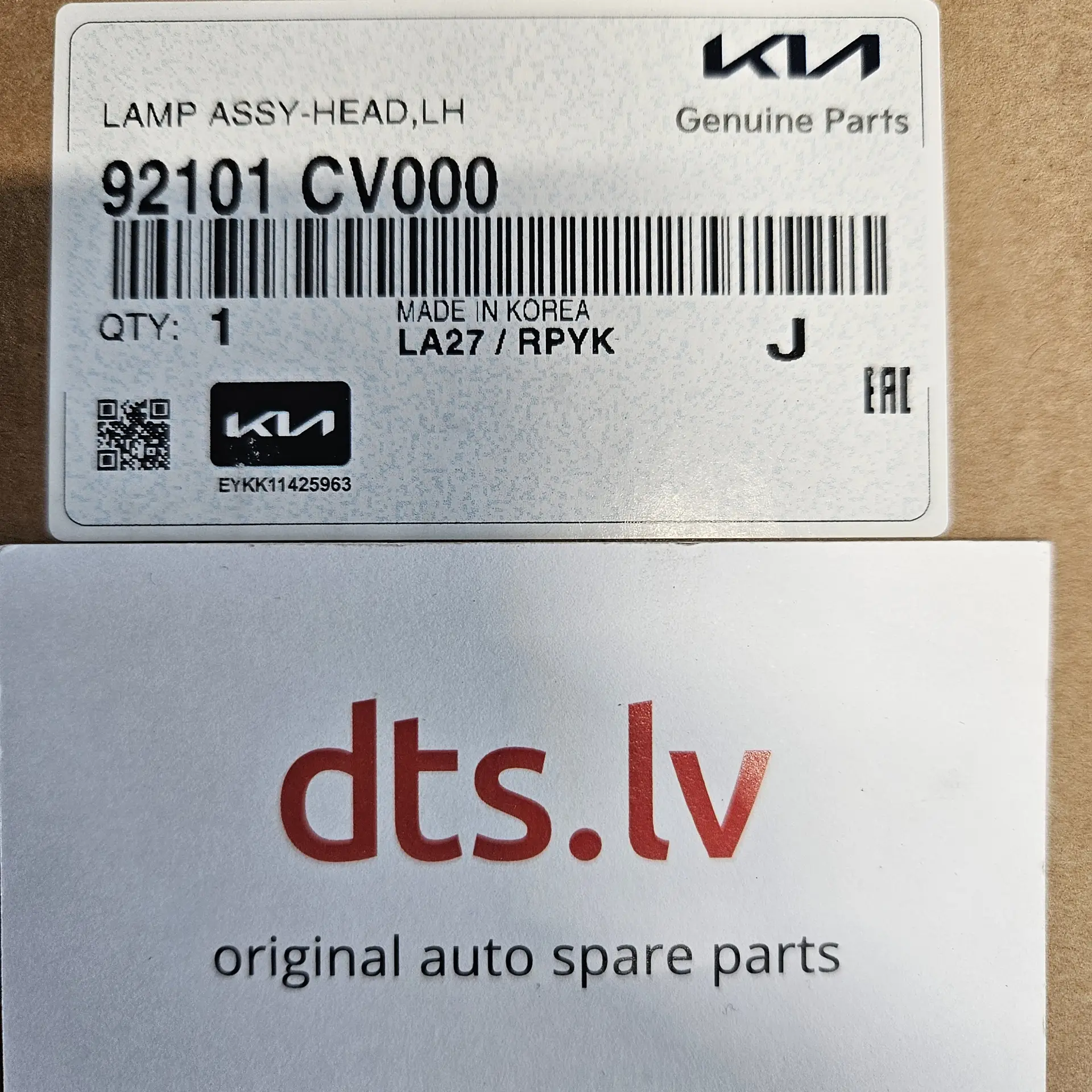 OEM Kia 92101CV000 – Front headlight main headlamp assembly left-hand side