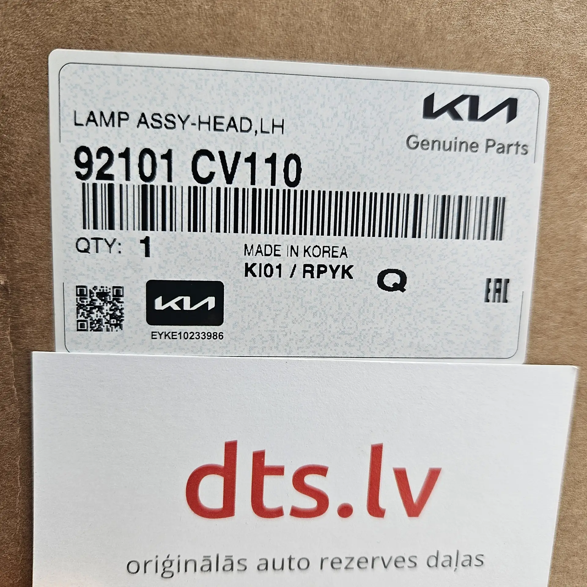OEM Kia 92101CV110 – Left headlight