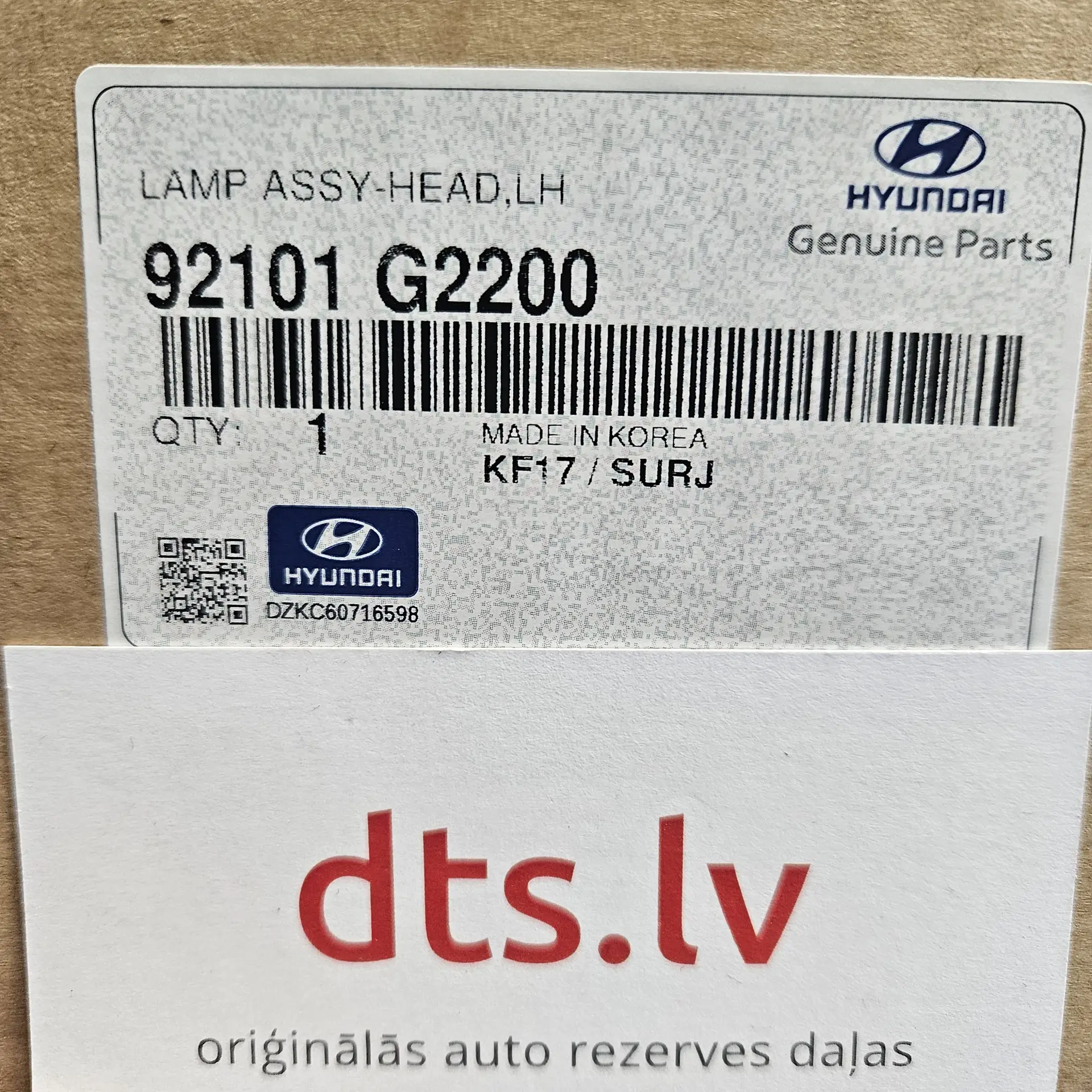 OEM Hyundai 92101G2200 – Front left headlight