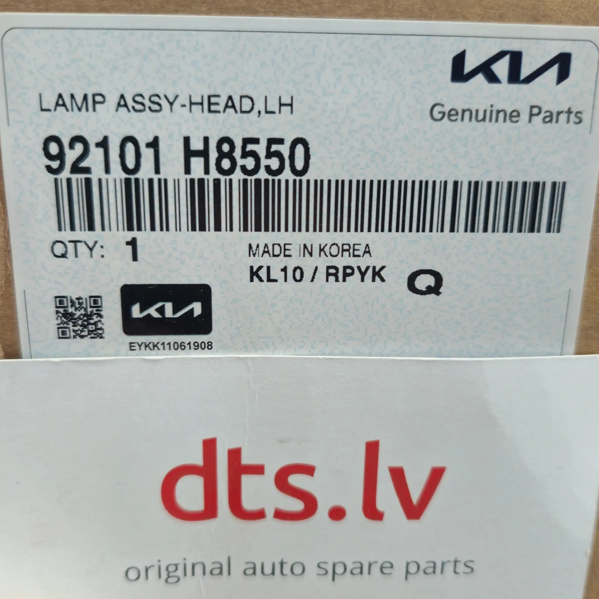 OEM Kia 92101H8550 – Left front full-LED projection headlight assembly
