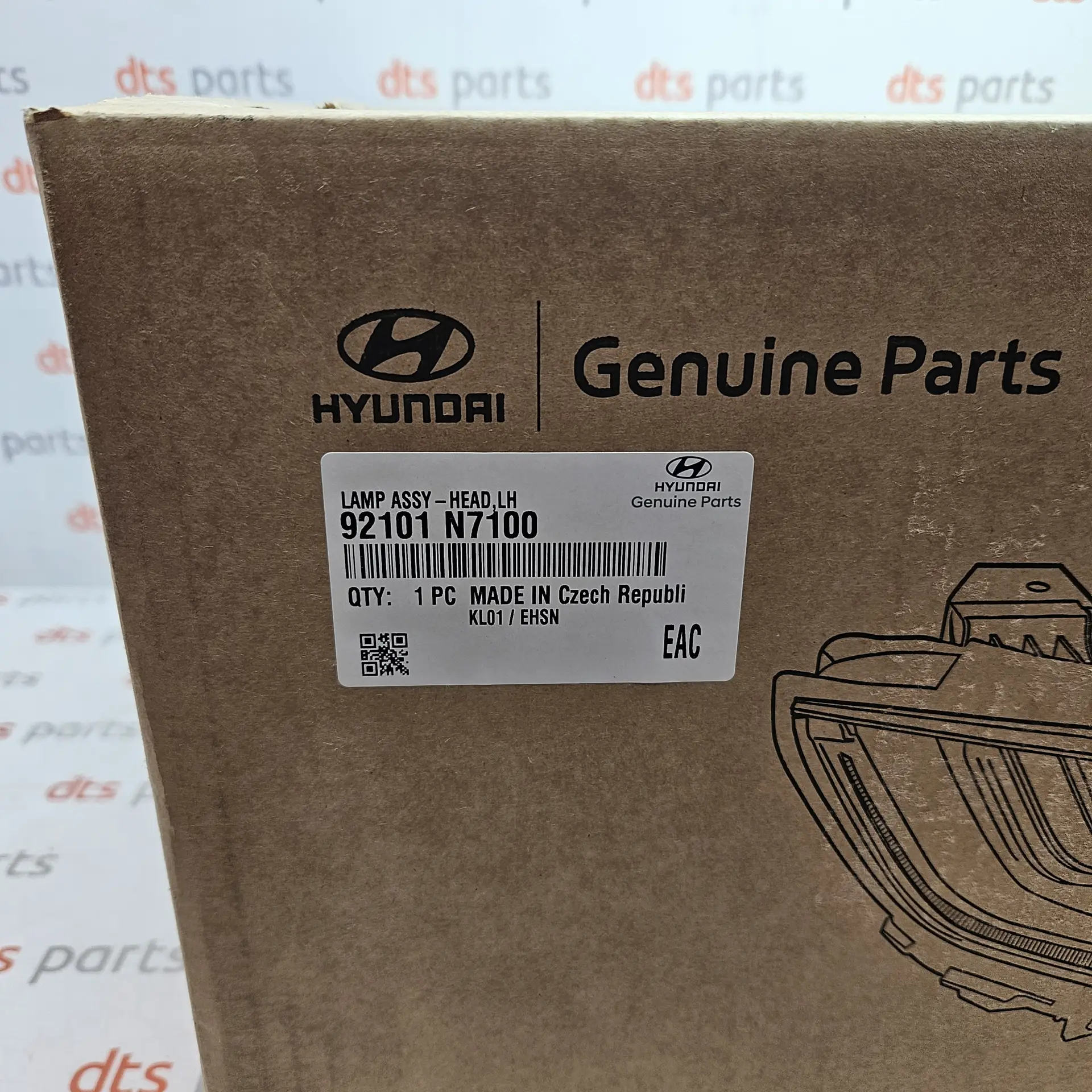 OEM Hyundai 92101N7100 – Front Left Main Headlight Assembly / LED Headlamp