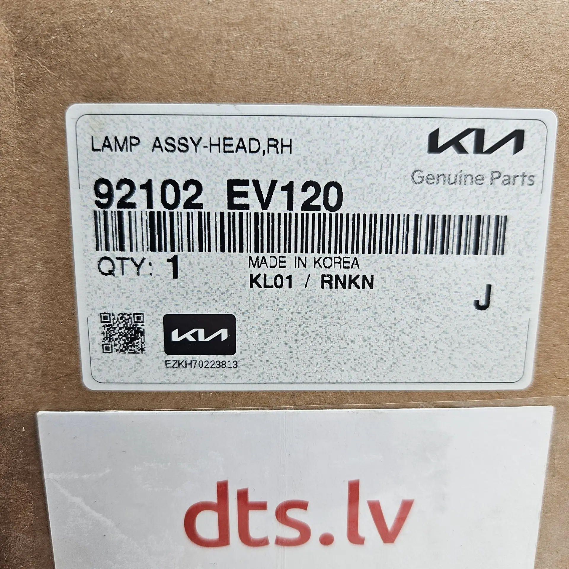 OEM Kia 92102EV120 – Front headlight assembly right-hand side