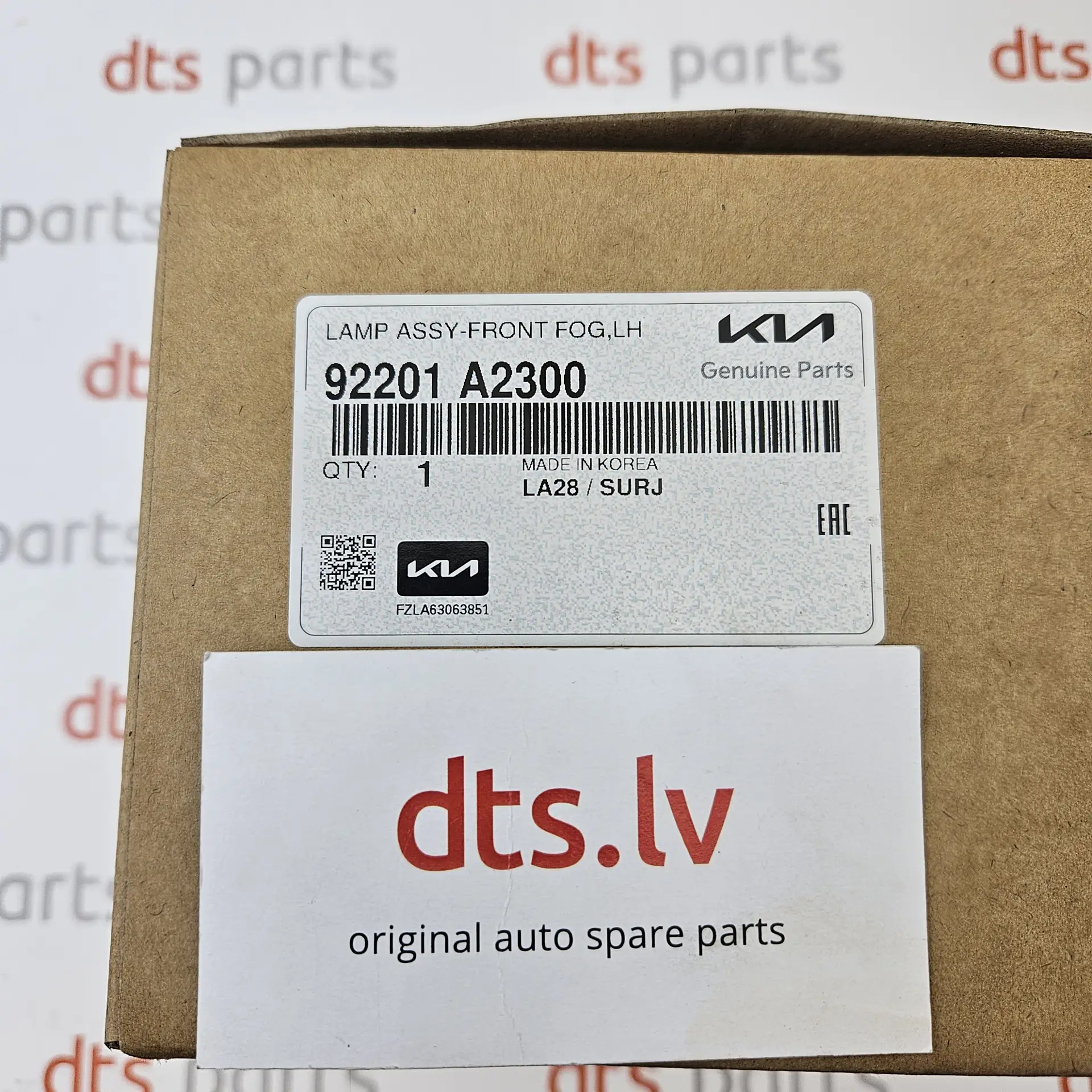 OEM Kia 92201A2300 – Front bumper fog light assembly left-hand side