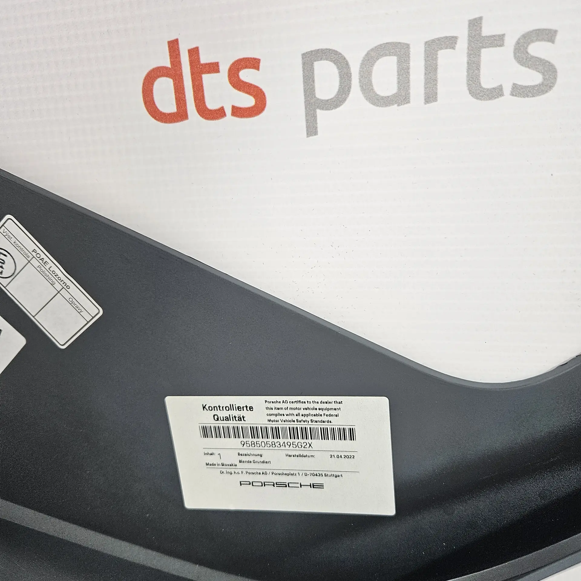 OEM Porsche 95850583495G2X – Rear bumper lower cover