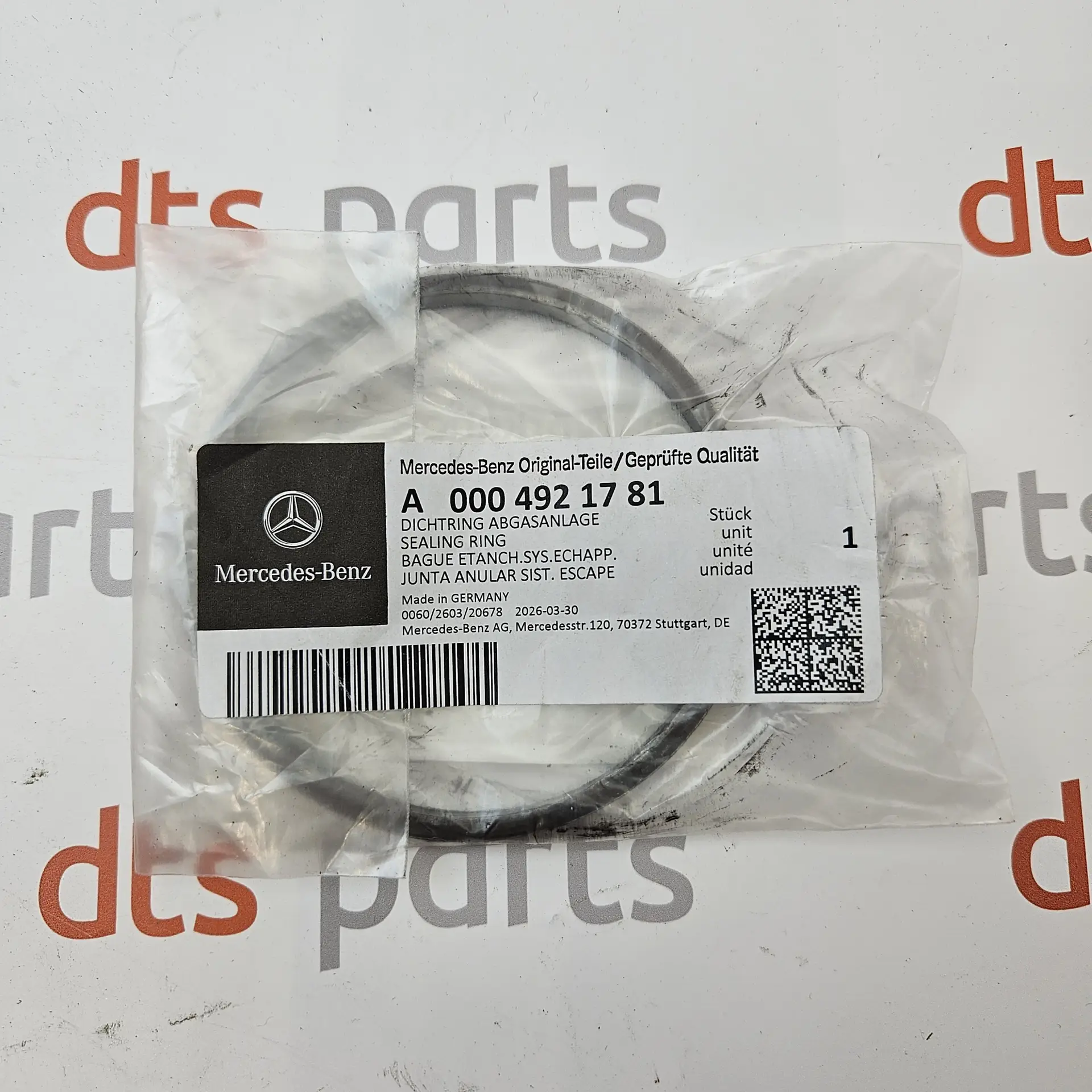 OEM Mercedes Benz A0004921781 – Exhaust system sealing ring
