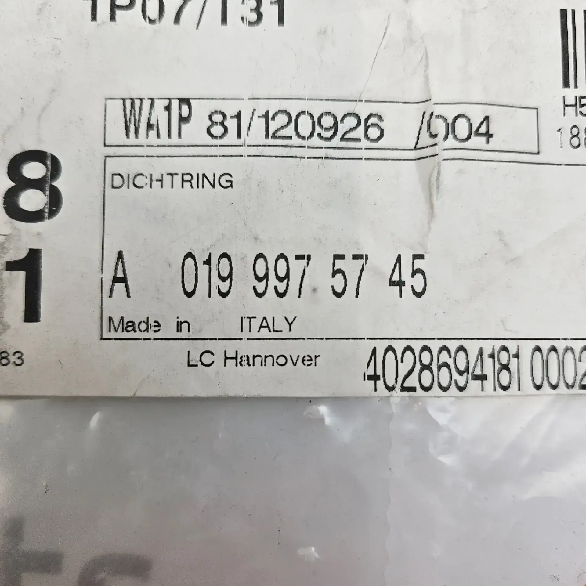 OEM Mercedes A0199975745 – Seal ring